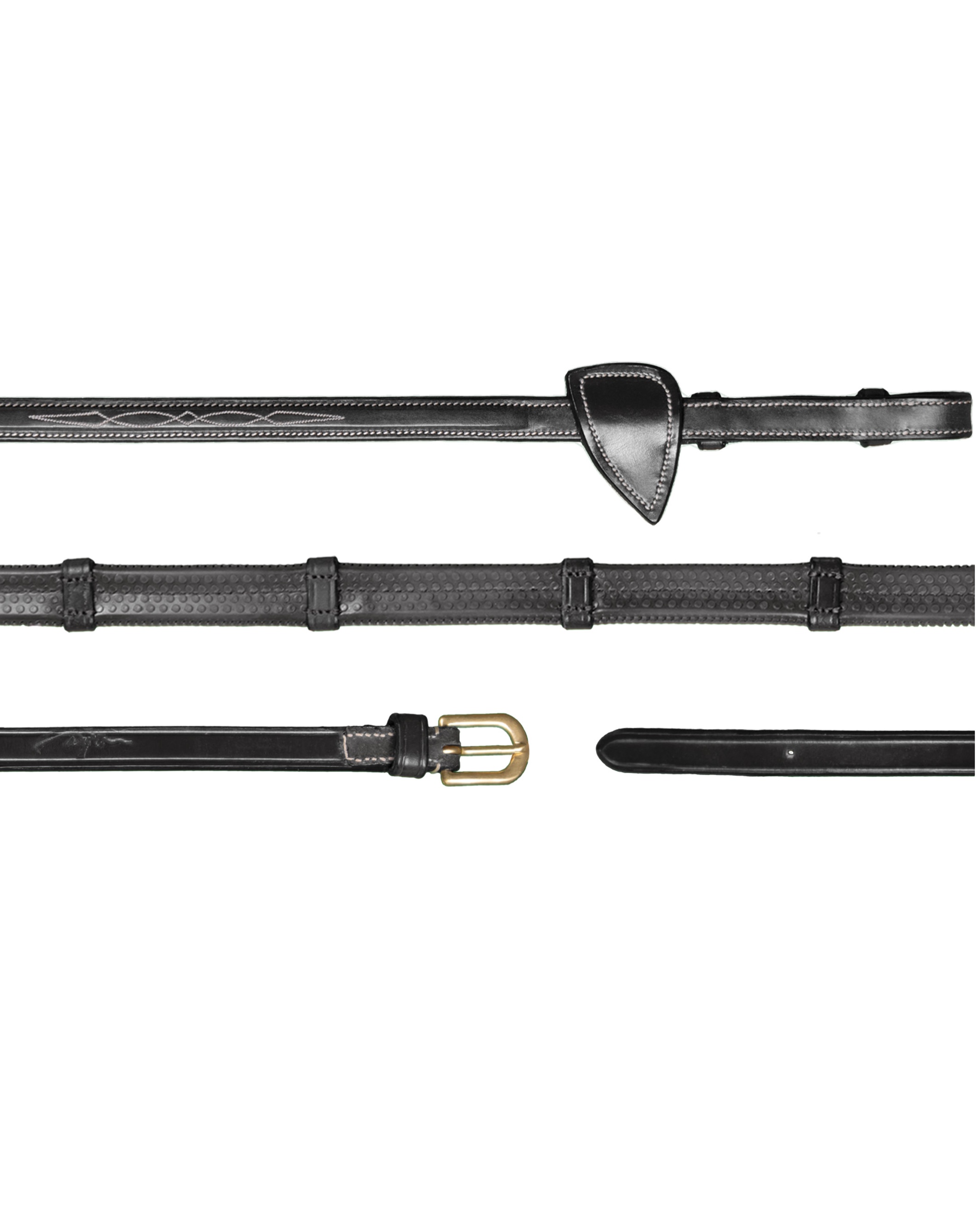 Rubber reins 5/8 with leather bars