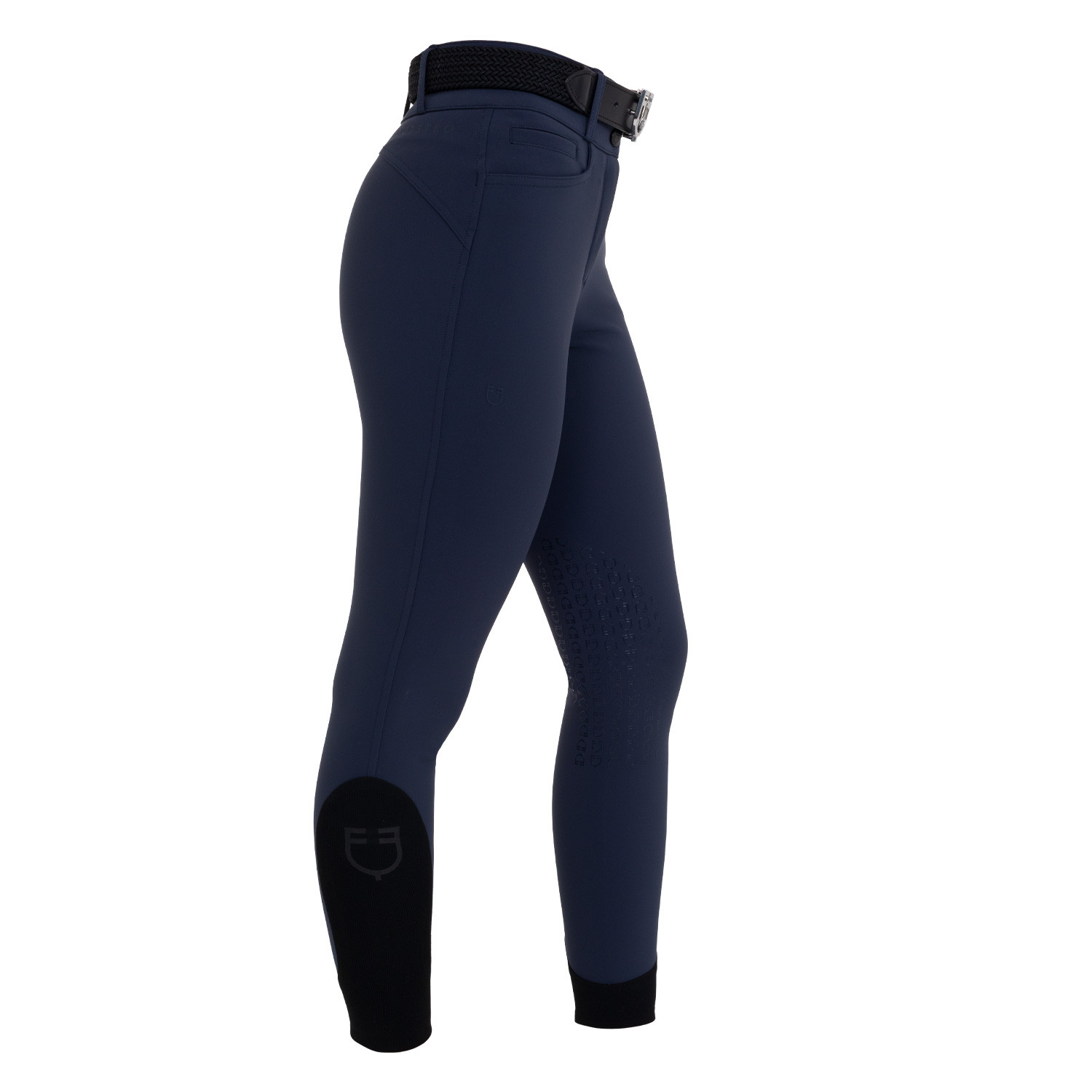 Damen-Reithose High-Waist mit Kniebesatz