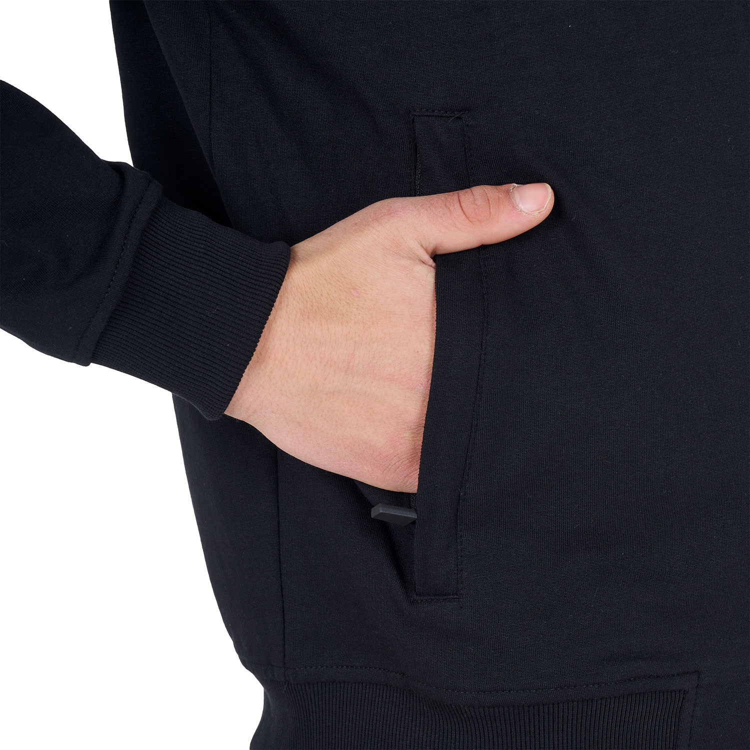 Sweatshirt für Herren mit verstellbarer Kapuze und Reißverschluss