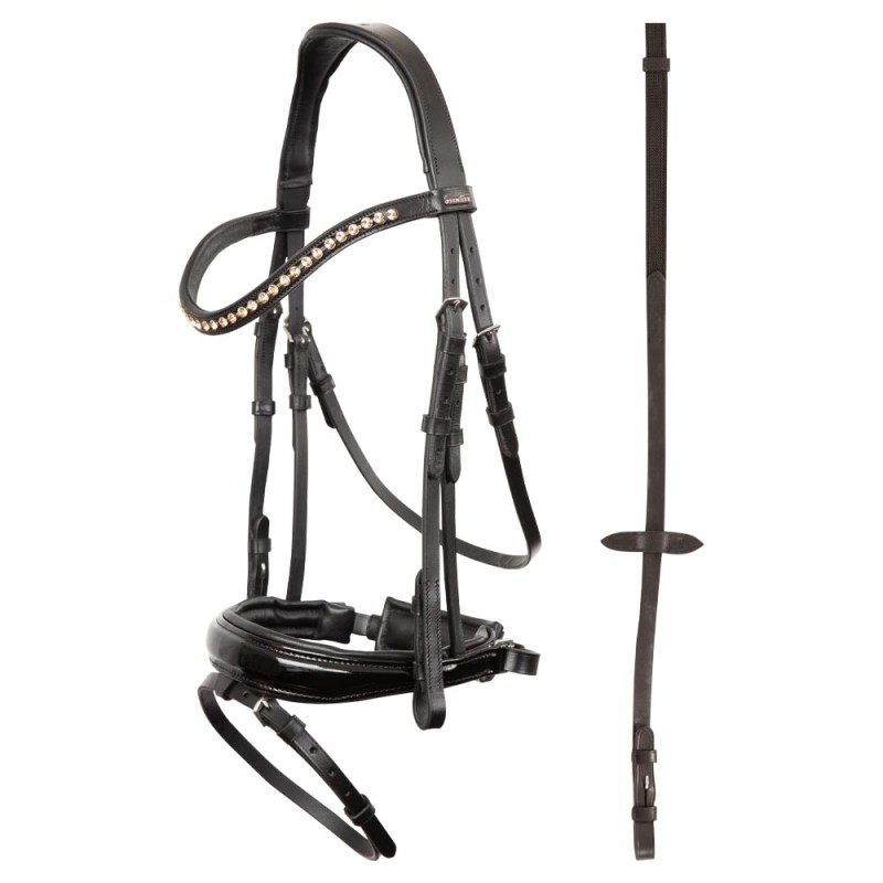 Brest snaffle bridle in black
