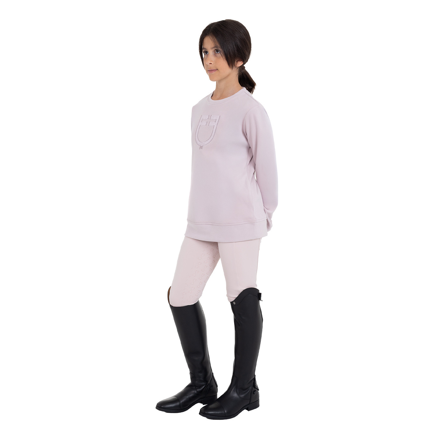 Kinder-Fleece-Sweatshirt Unisex mit Rundhalsausschnitt