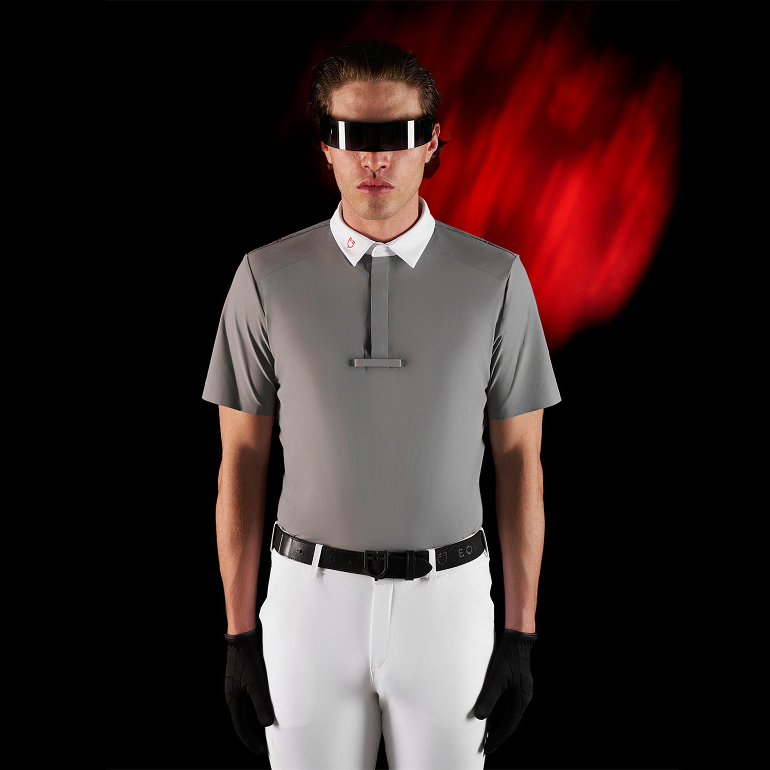 Herren-Turnierpoloshirt mit kurzen Ärmeln und Knöpfen