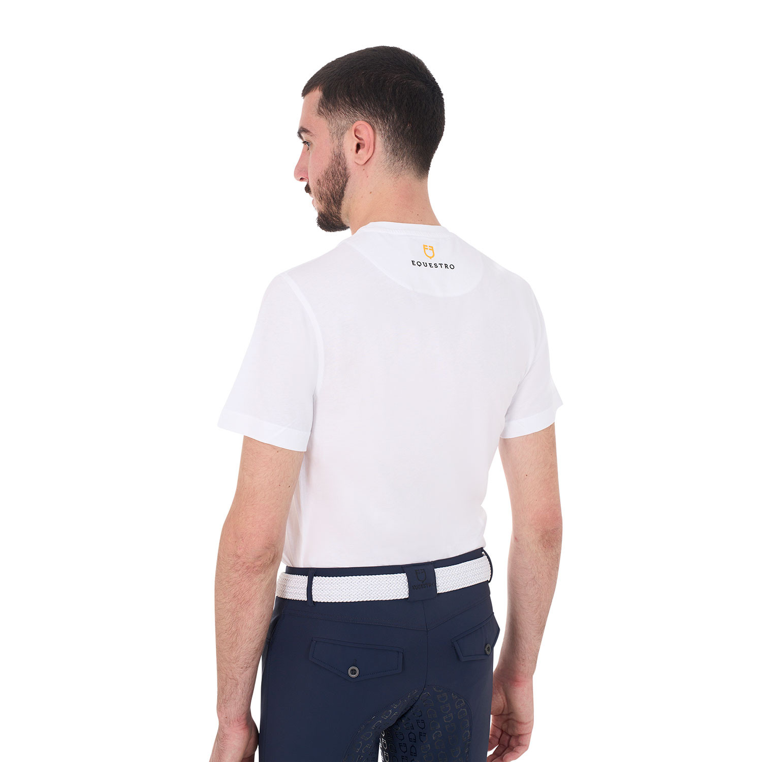Basic-T-Shirt mit Ton-in-Ton-Logo für Herren