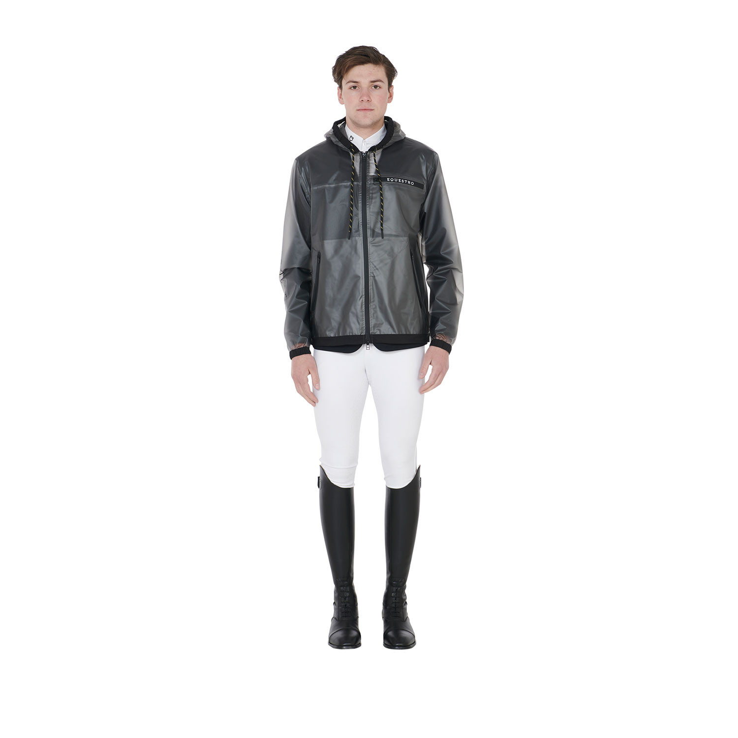 Transparente technische Regenjacke für Herren