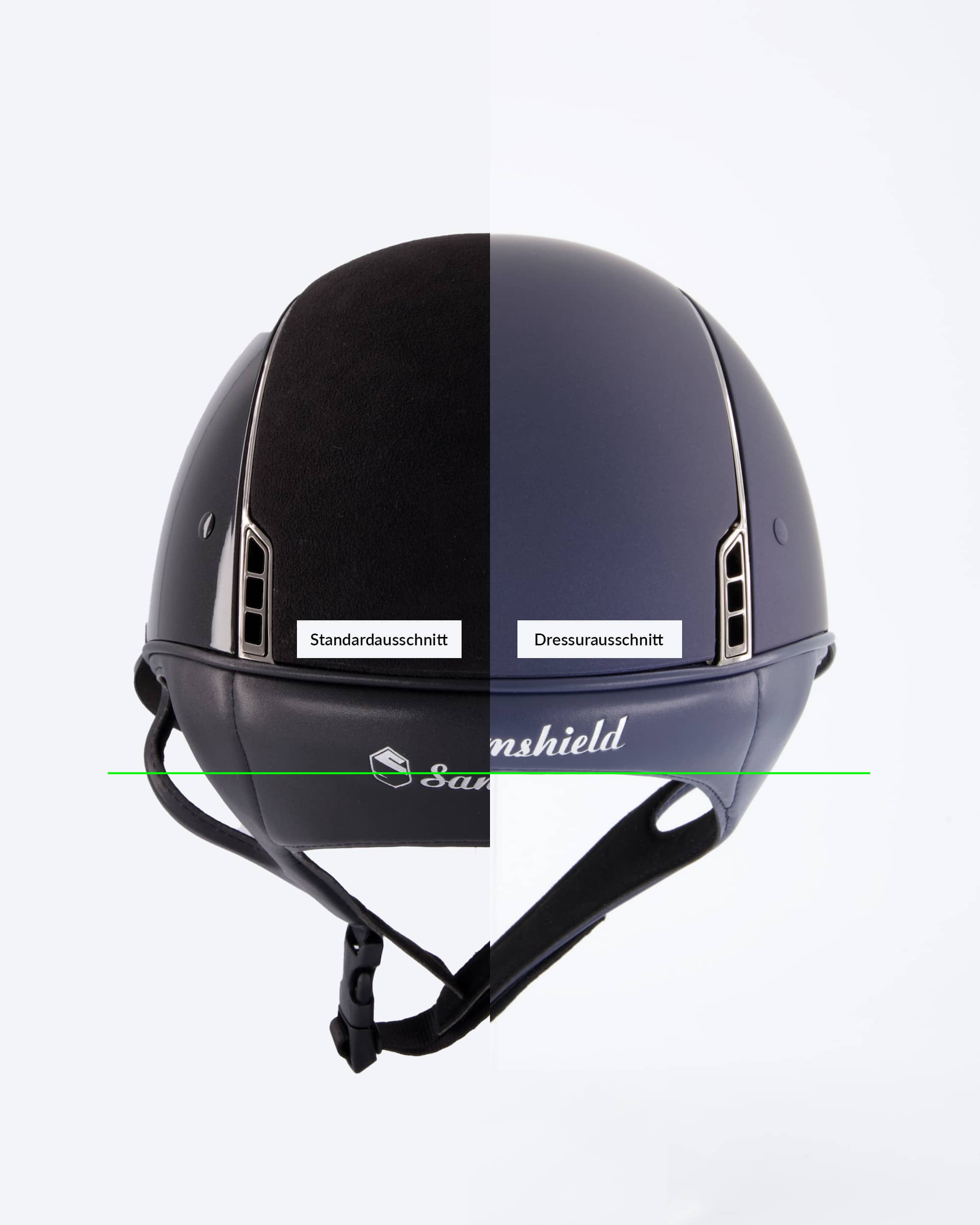 Riding helmet Miss Shield Shadowmatt, Top Crystal Fabric Swarovski Black, Frontal Band Crystal Fabric Swarovski Black, Trim Matt Black, Blason Chrome Black in black