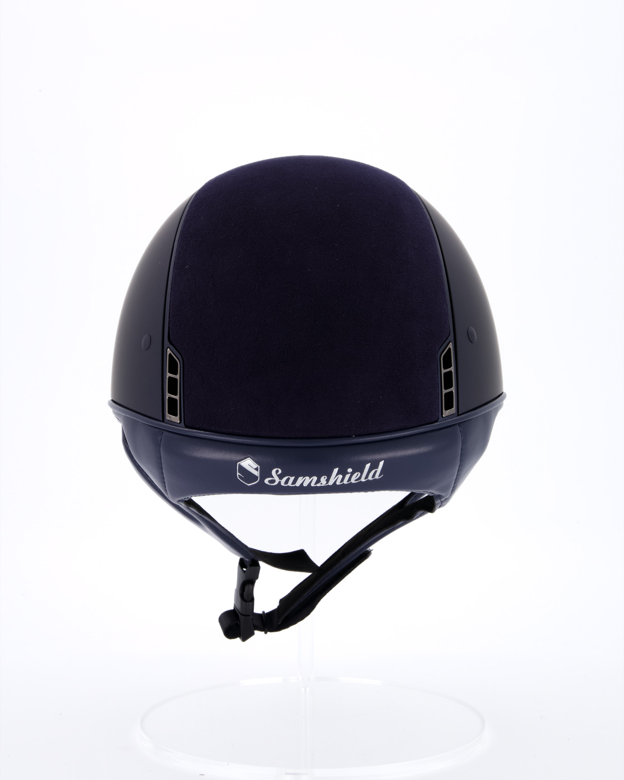 Riding helmet Shadowmatt Alcantara Crystal Fabric Paradise Shine in blue