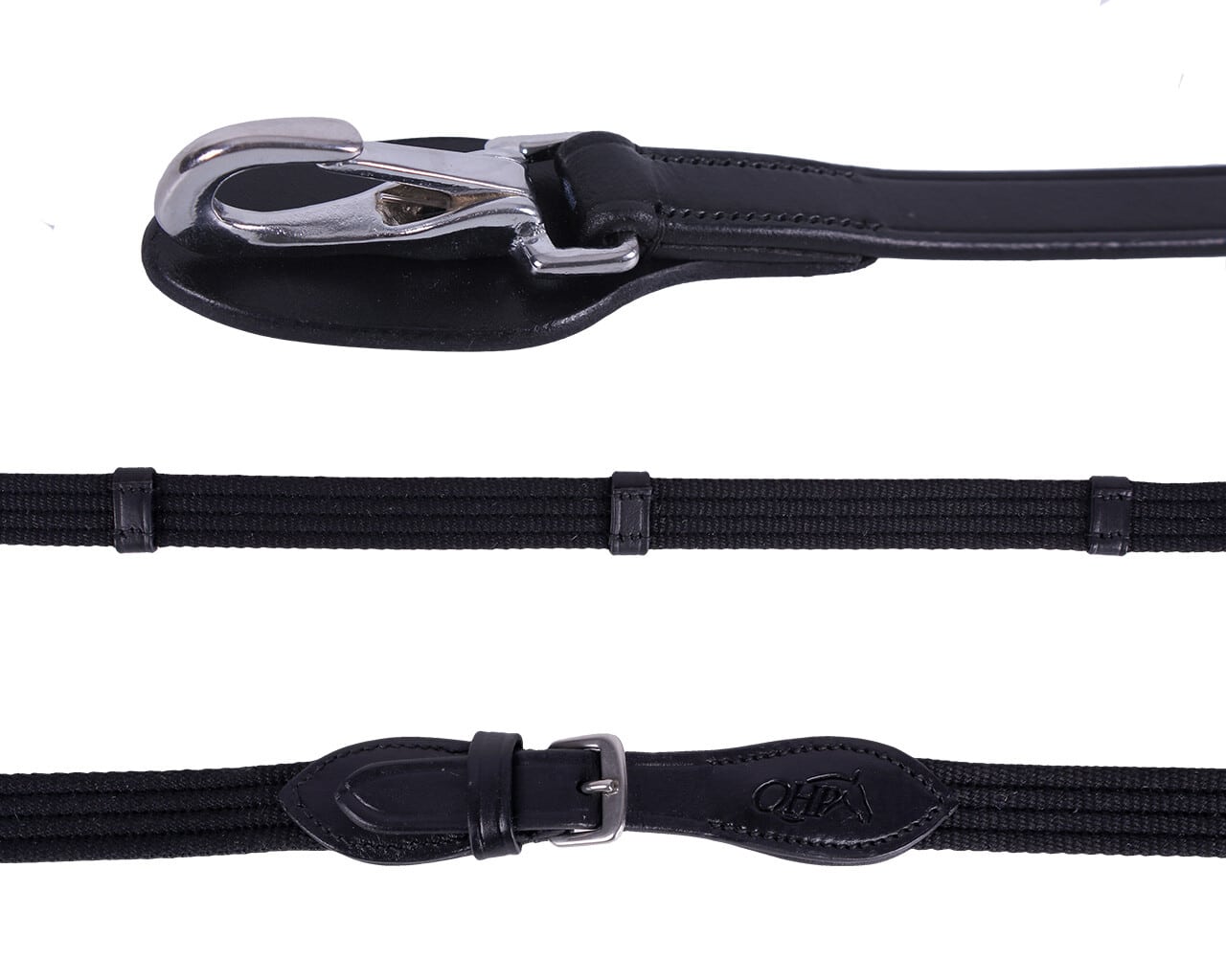 Web reins with clip
