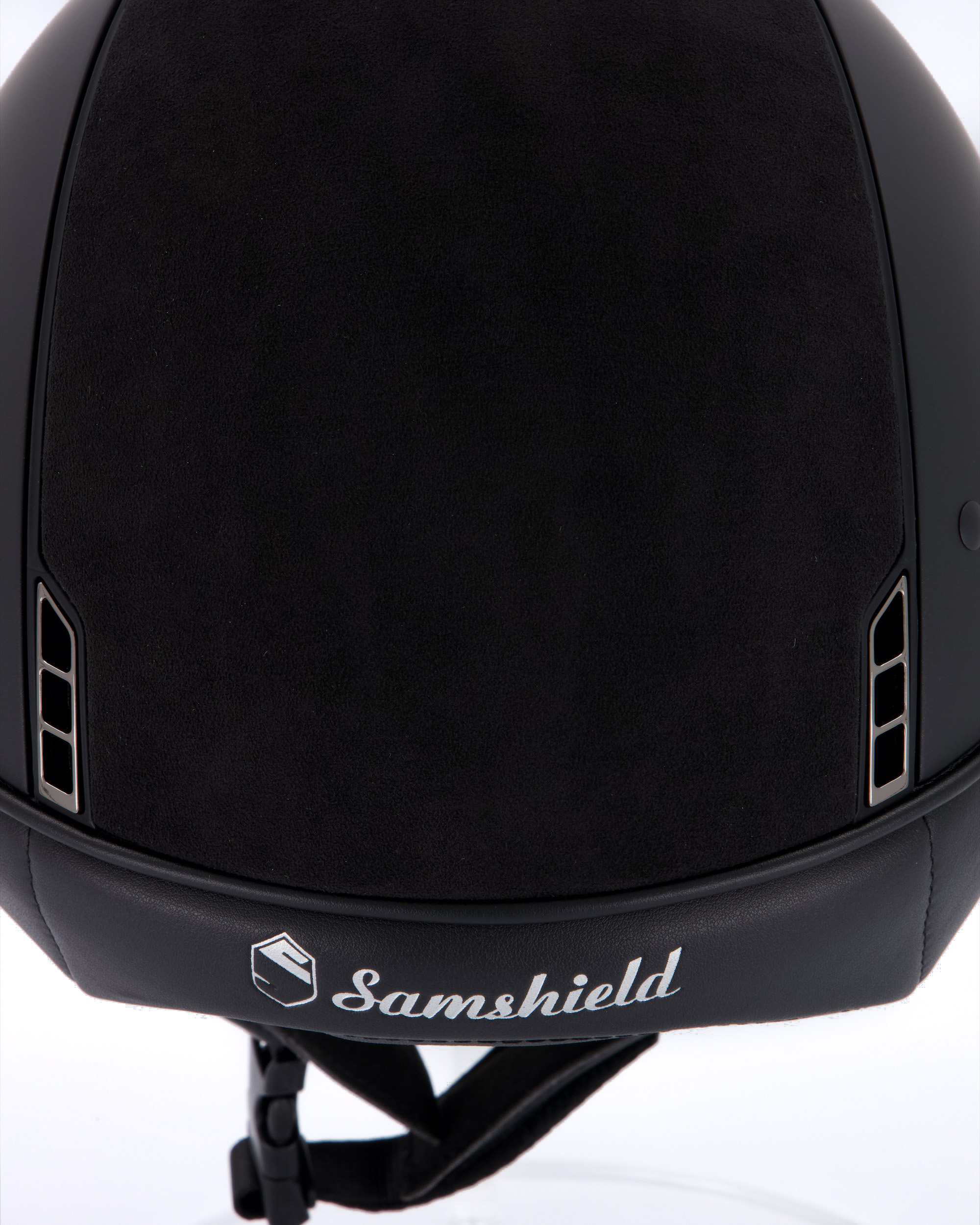 Riding helmet Shadowmatt Alcantara 5 Swarovski stones black in black