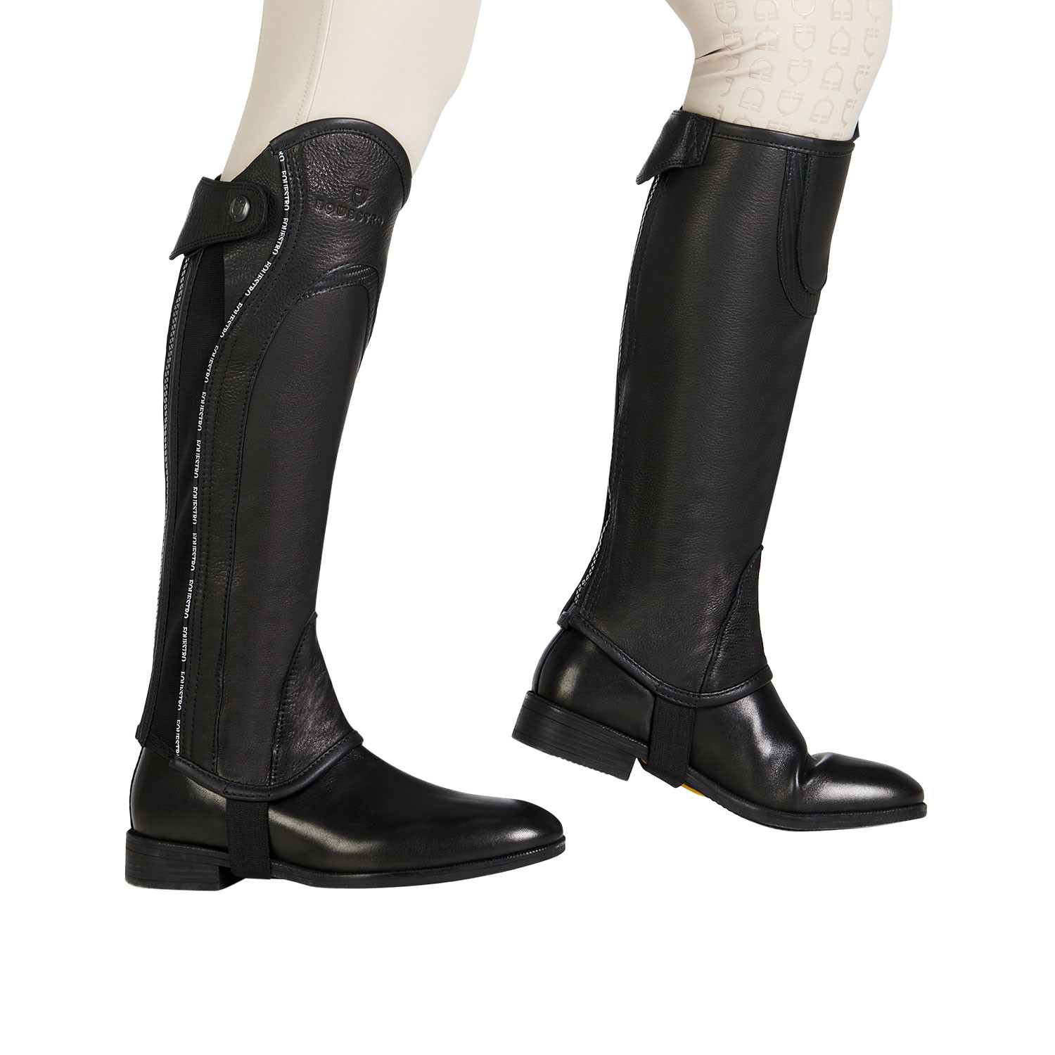 Unisex-Lederstiefeletten mit Kontrastprofil