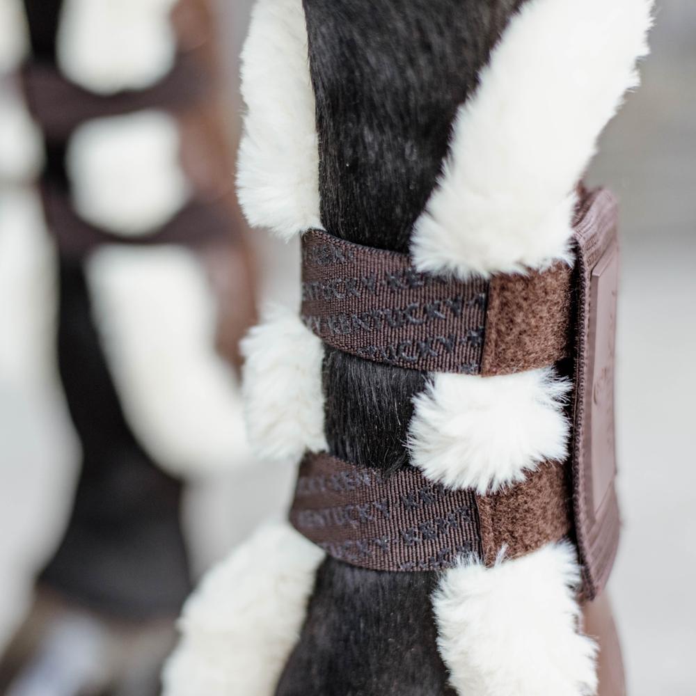 Vegan Fell Springgamaschen Velcro