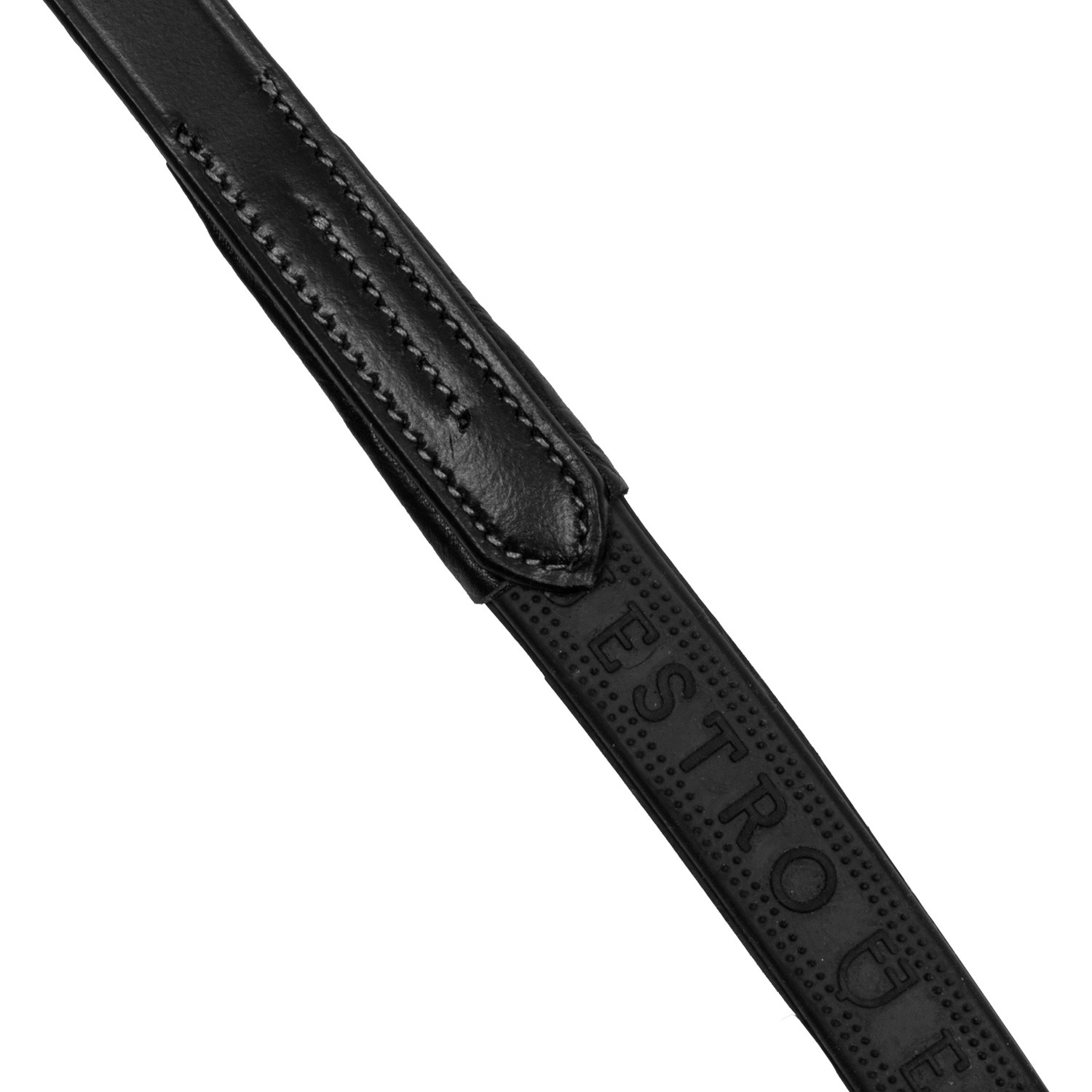 Leder-Gummi-Zügel schwarze Beschläge