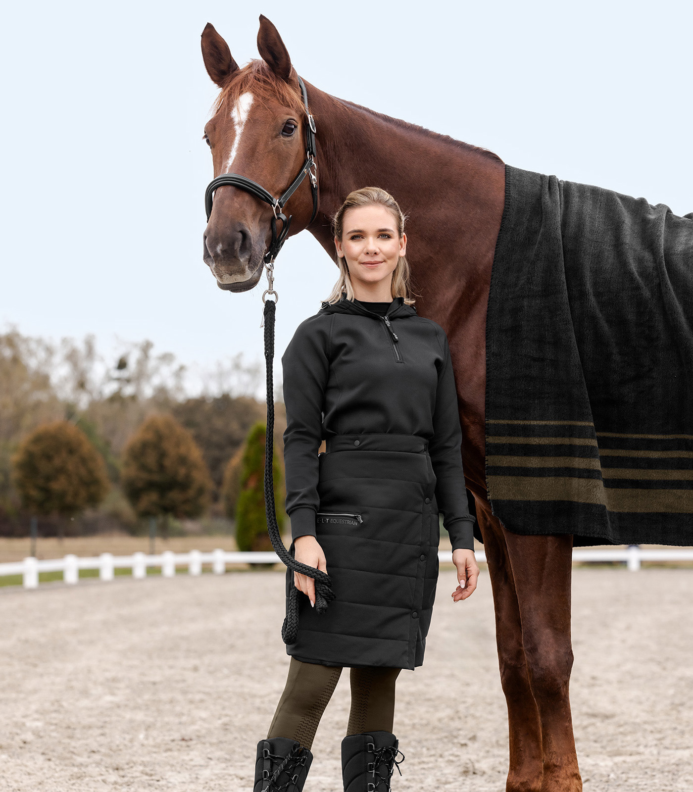 Thermal Riding Skirt Rachel, black