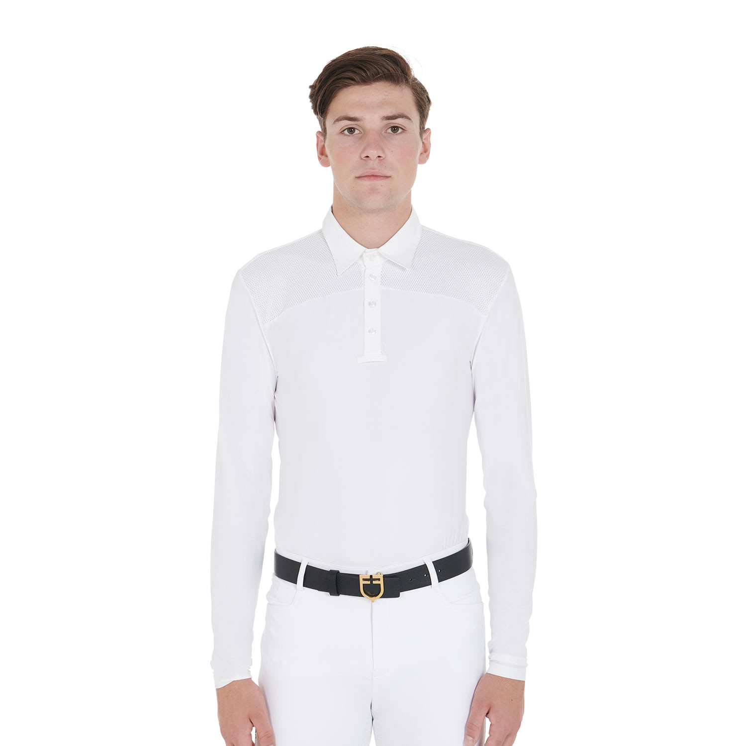 Langärmliges Herren-Turnierpolo