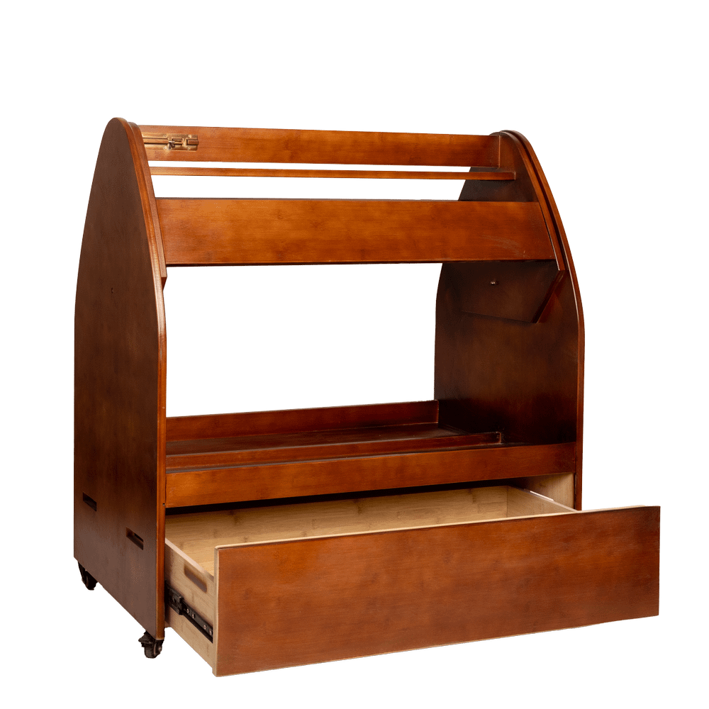 Saddle trolley with drawer