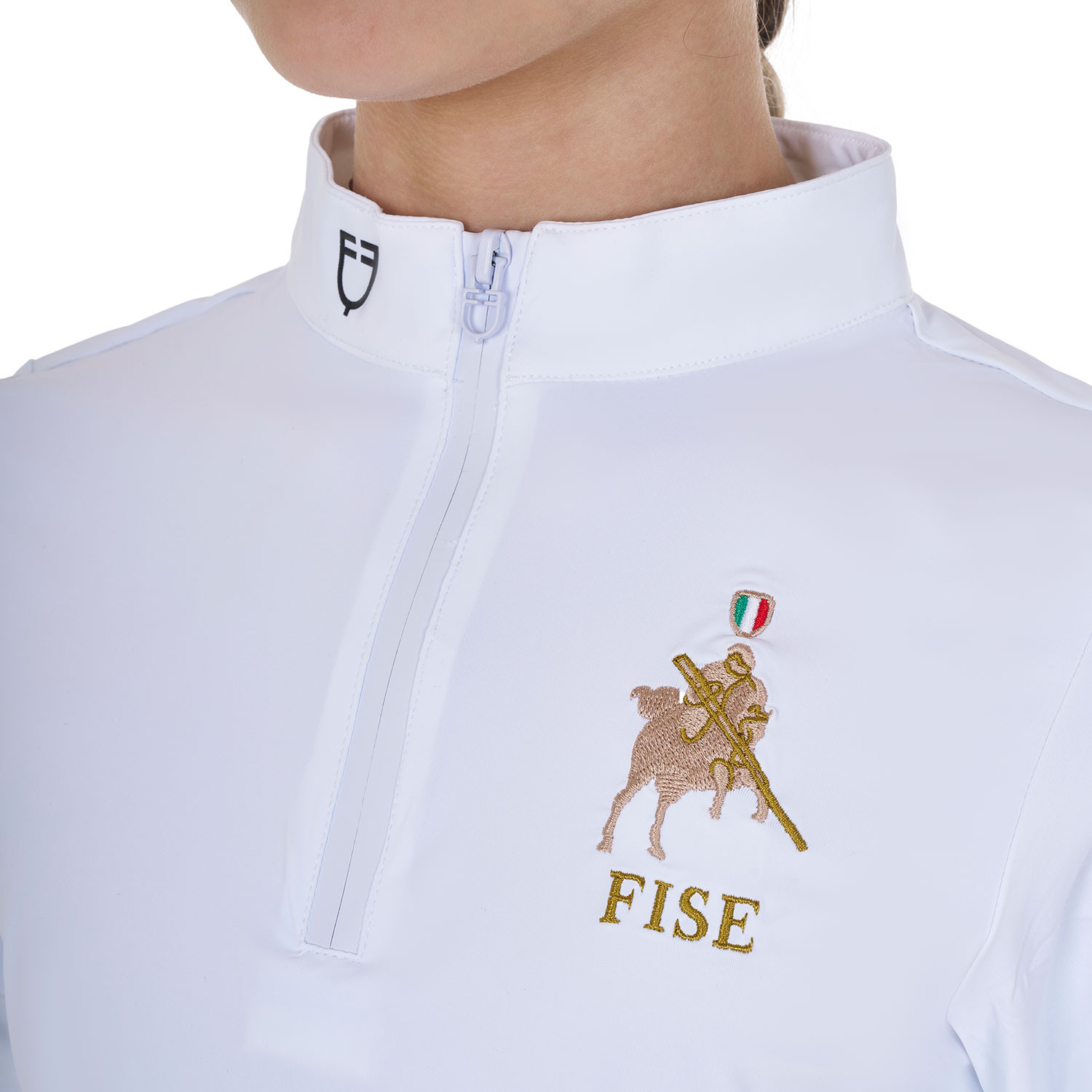 Langarm-Turnierpolo für Mädchen X FISE