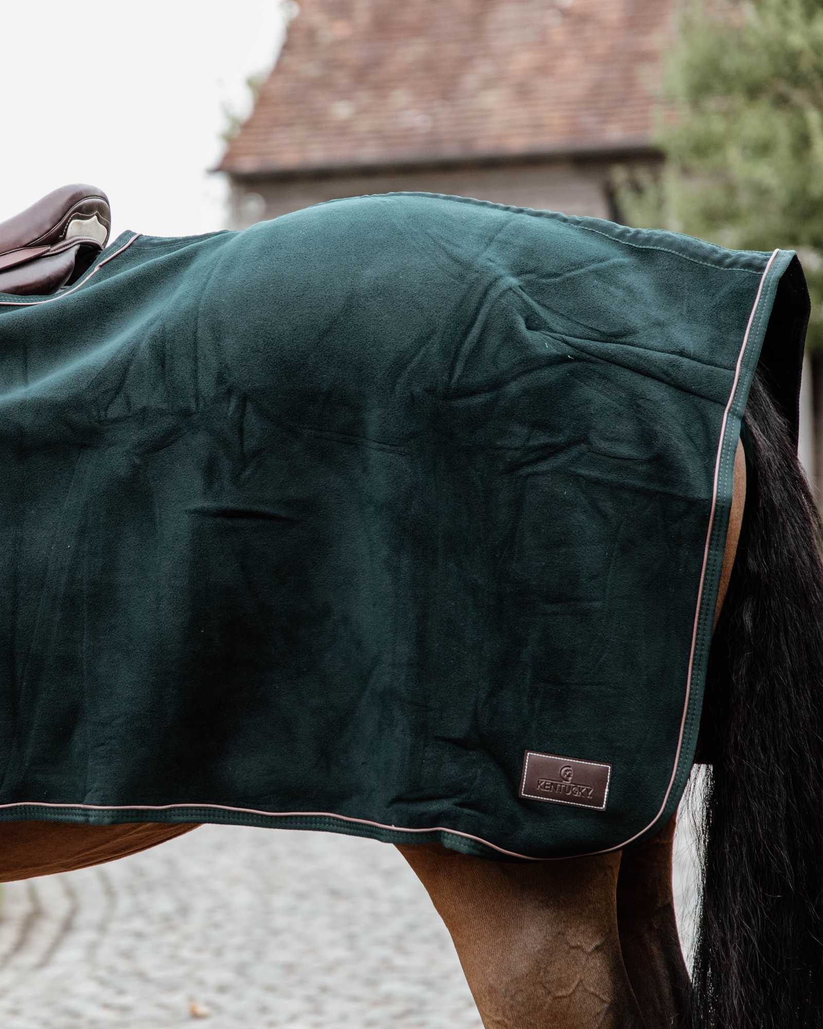 Riding rug square heavy fleece