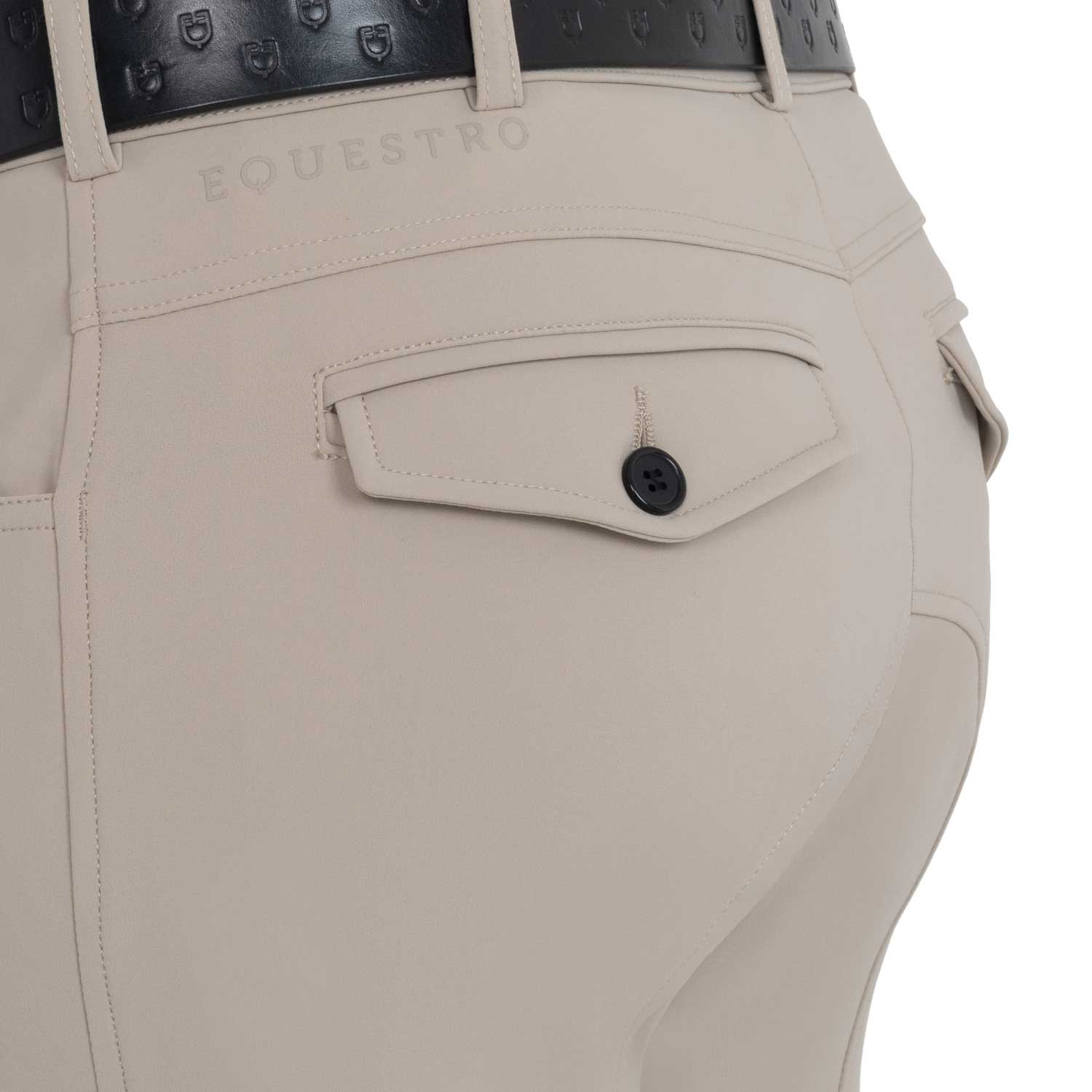 Herren-Reithose Slim Fit mit Kniebesatz