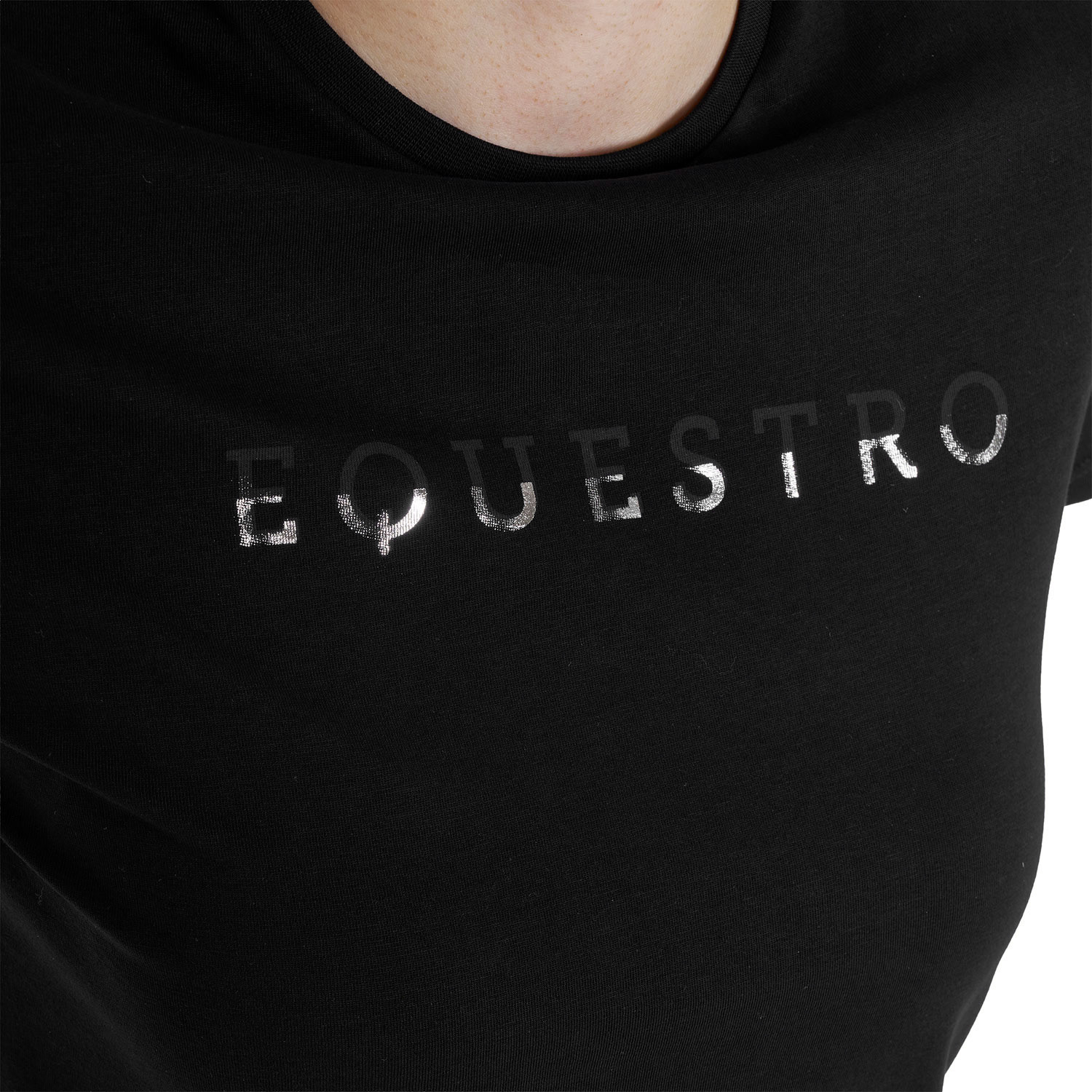 Damen-Baumwollshirt mit laminiertem Logo