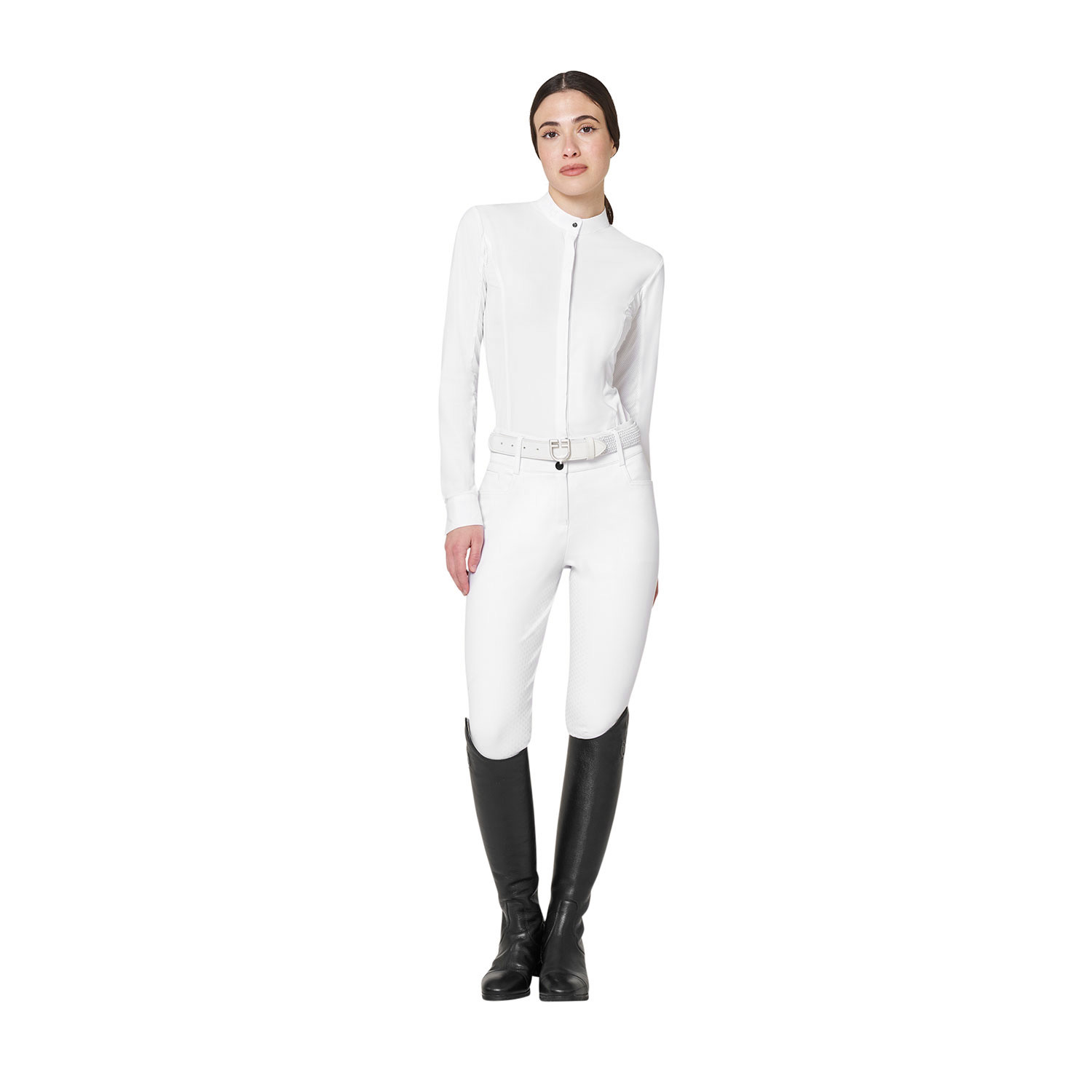 Turnierpolo für Damen mit Hemdkragen und Mesh-Einsätzen