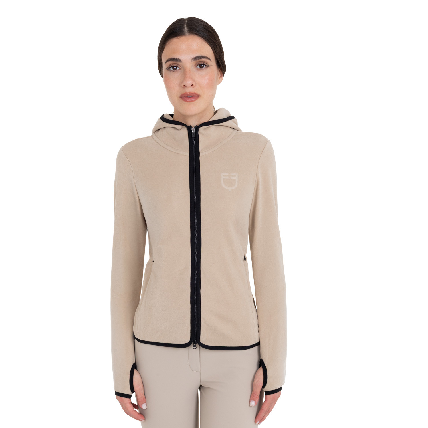 Damen-Fleece-Sweatshirt mit Reißverschluss