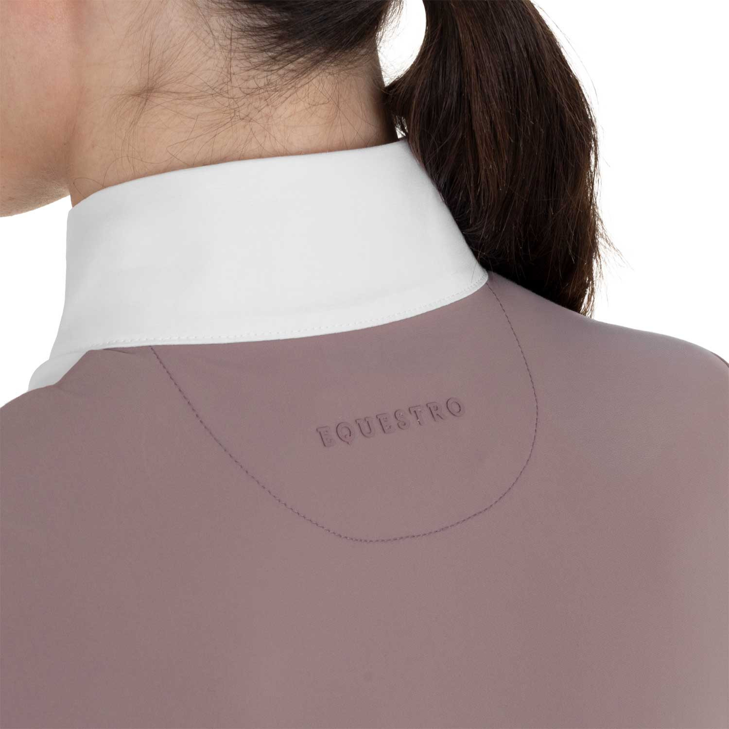 Women's short-sleeved competition polo with mesh inserts