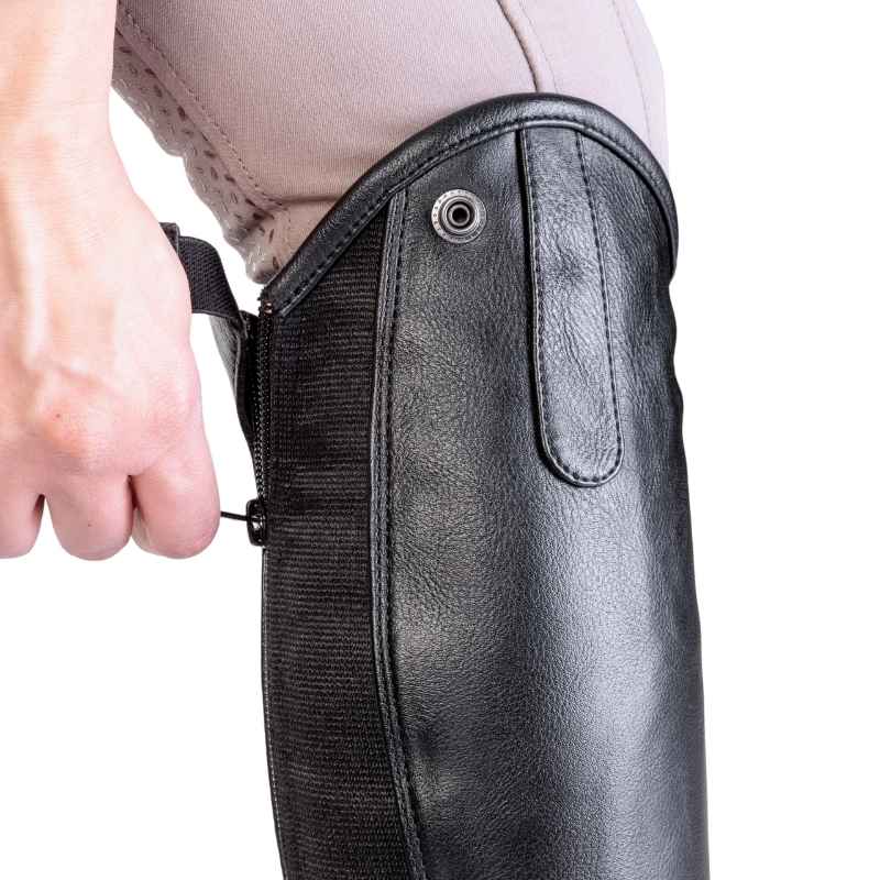 Mini-chaps "Combi"-similicuir/cuir soft
