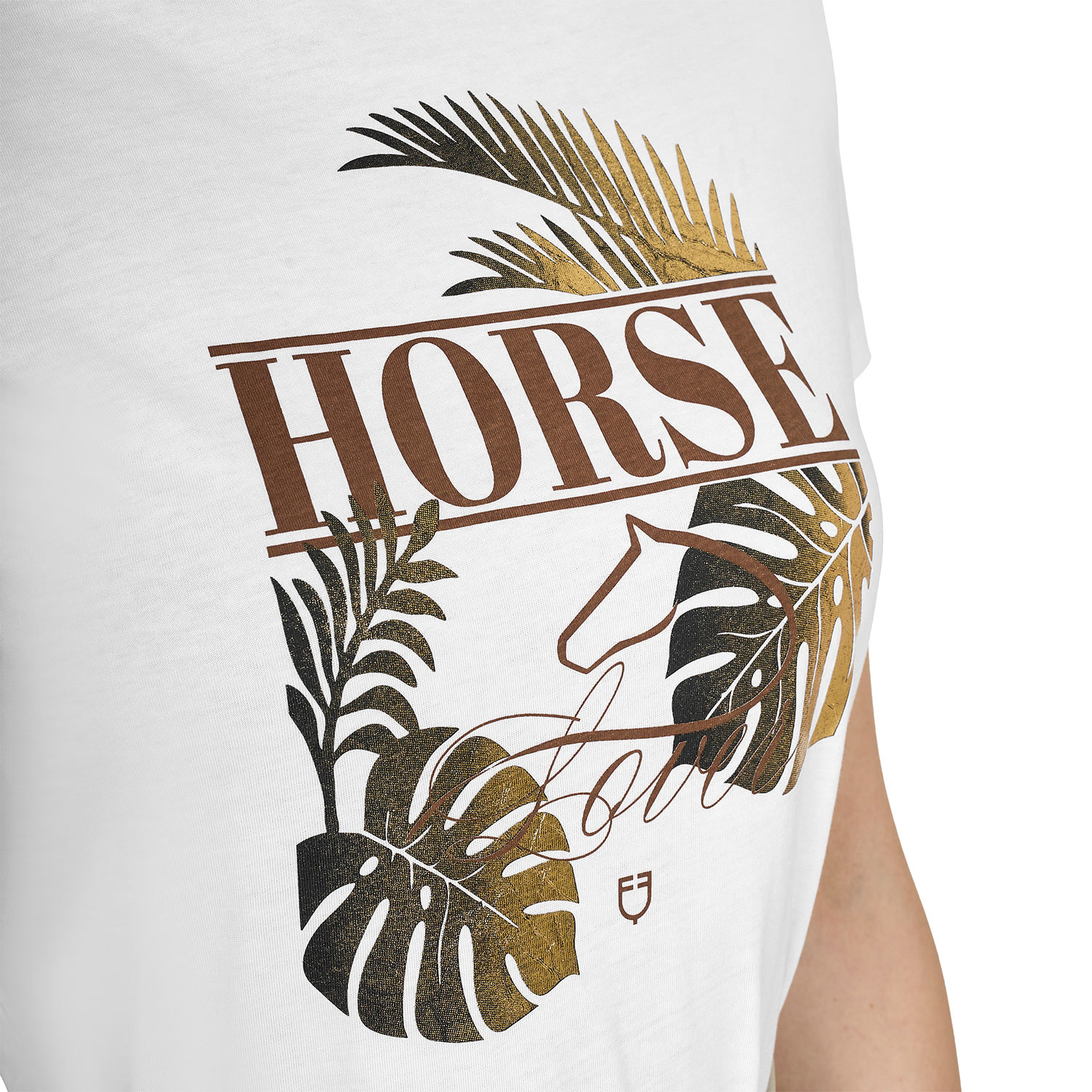 Baumwoll-T-Shirt Horse Palm für Damen