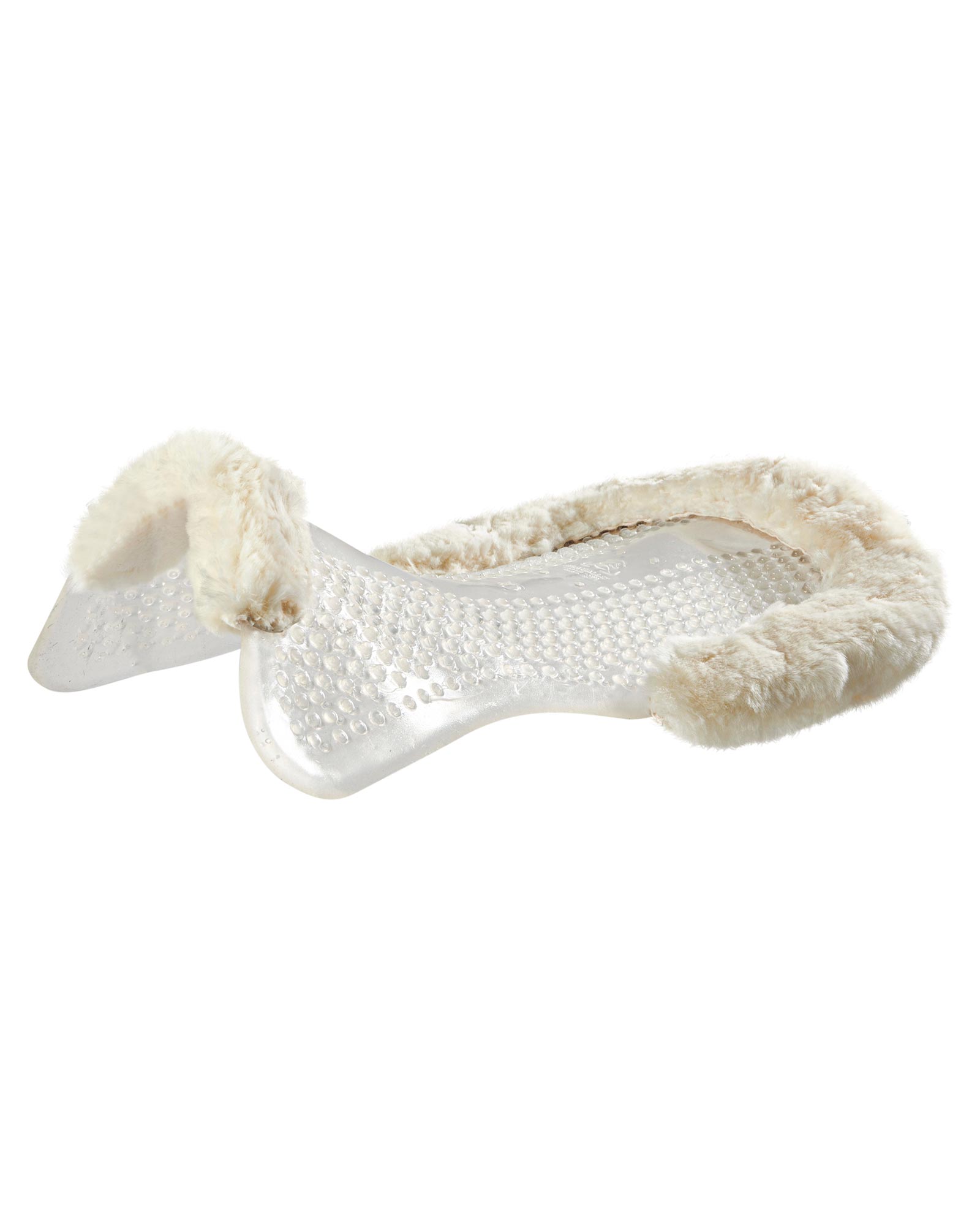 Massage gel pad with lambskin edge