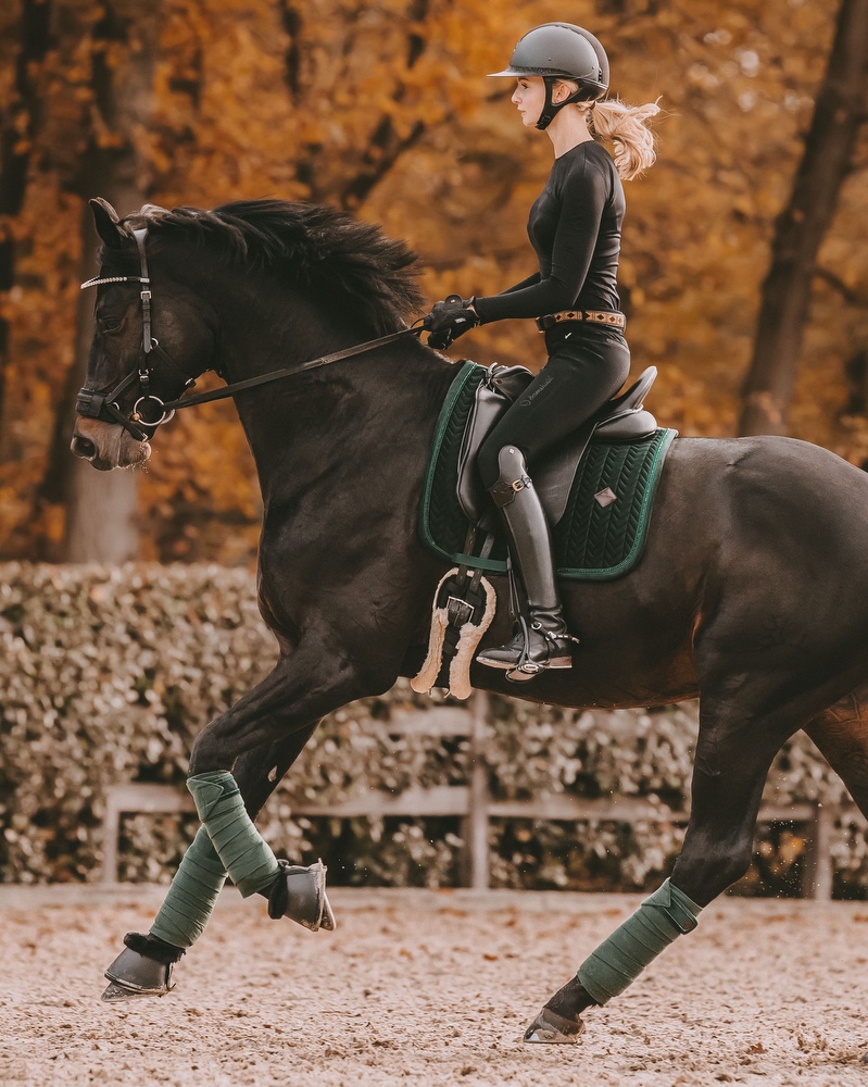 Dressage saddle pad Velvet Pearls