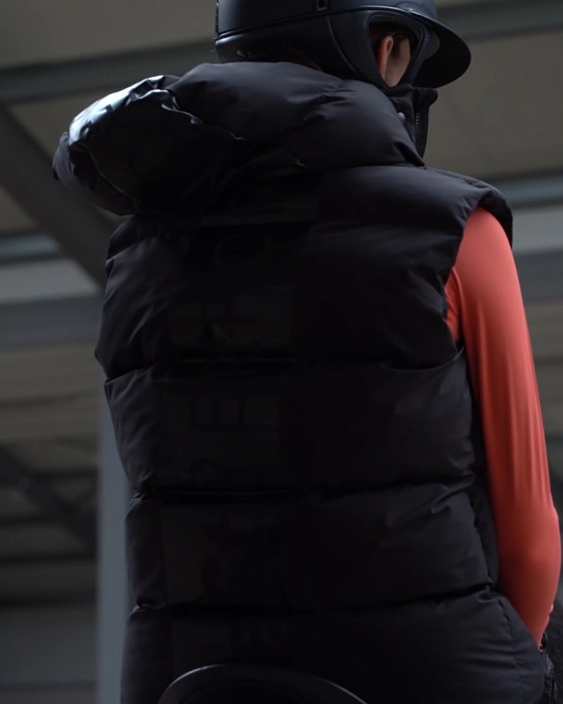 Ladies Performance Puffy waistcoat in black