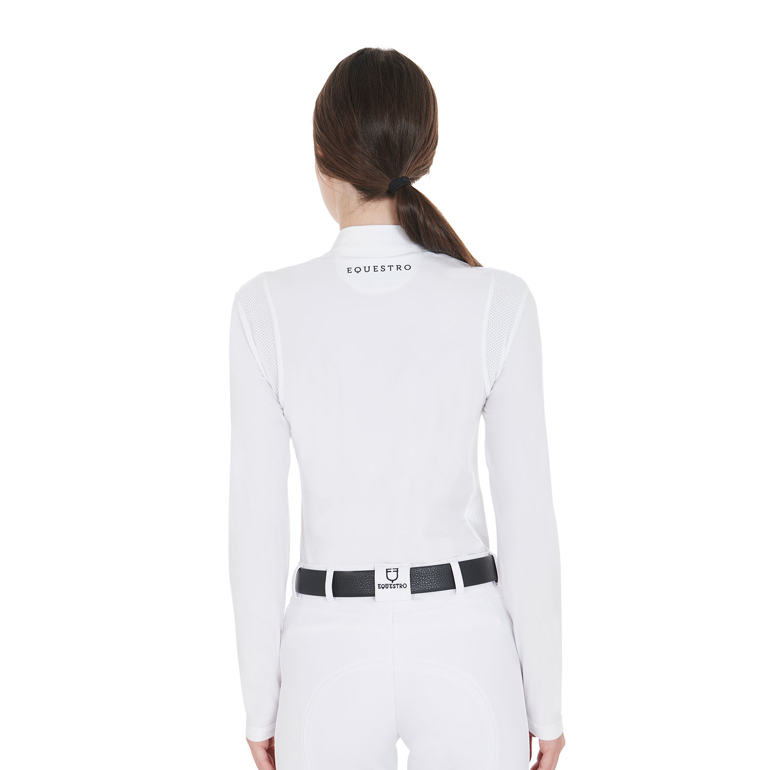 Tailliertes Damen-Poloshirt aus technischem Gewebe