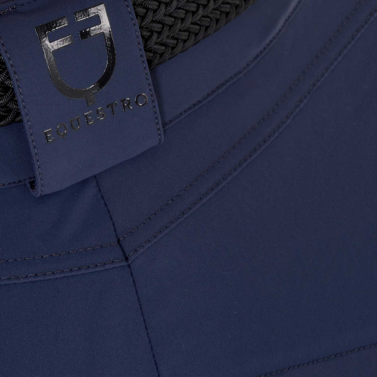 Damen-Reithose mit hohem Bund, Kniebesatz und Fleecefutter