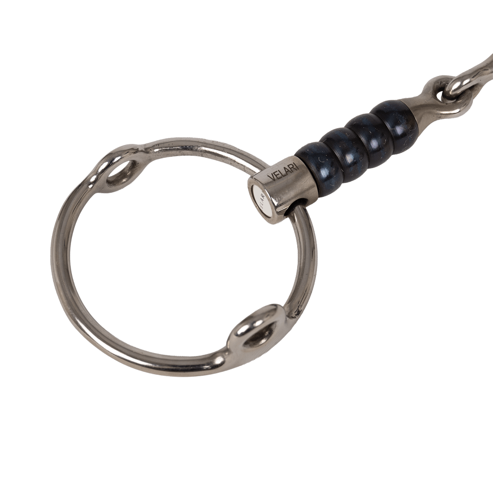 Filet gag cuir avec anneau libre et simple brisure avec Cherry Roller Sweet Iron