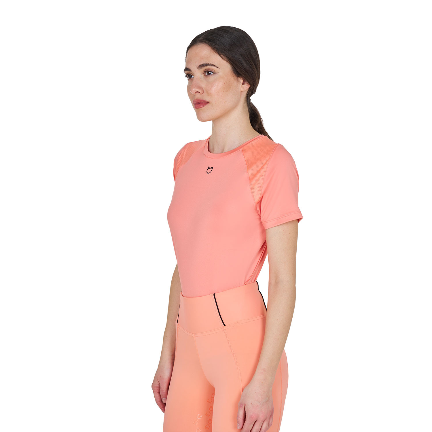 Damen-Trainingsshirt Slim Fit technisch