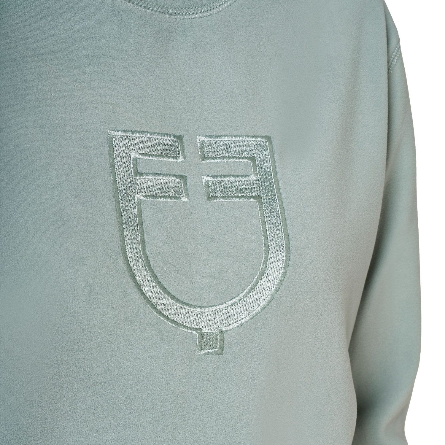 Damen-Fleece-Sweatshirt mit Rundhalsausschnitt