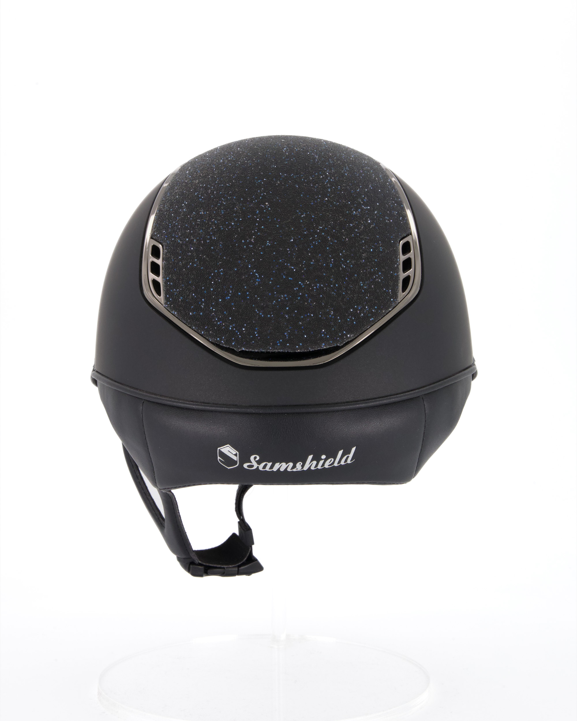 Reithelm 2.0 Miss Shield Shadowmatt black, Top u. Frontal Band Crystal Fabric Summer Nights, Trim u. Blason Chrome Black