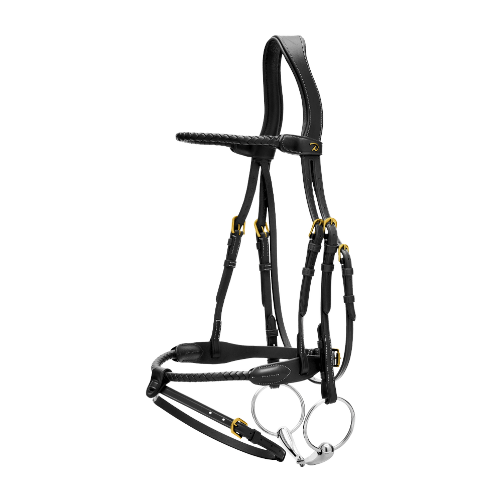 Rund geflochtene Trense mit kombiniertem Reithalfter DY | Dy'on