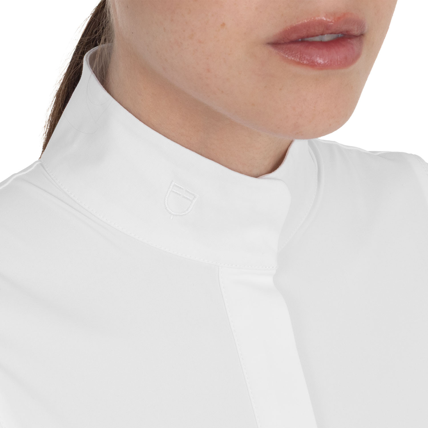 Perforiertes langärmliges Damen-Turnierpolo