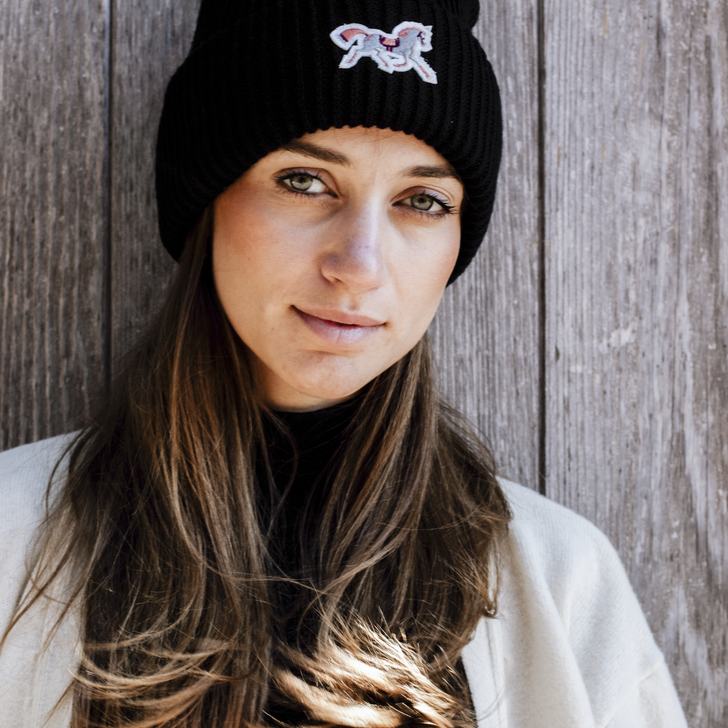 Cap black horse
