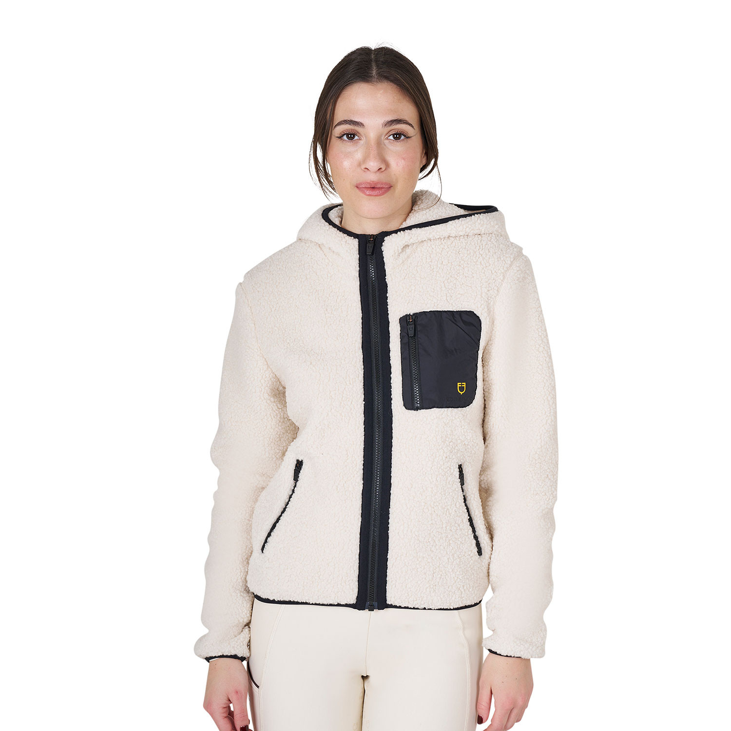 Damen-Fleece-Sweatshirt mit Fronttasche