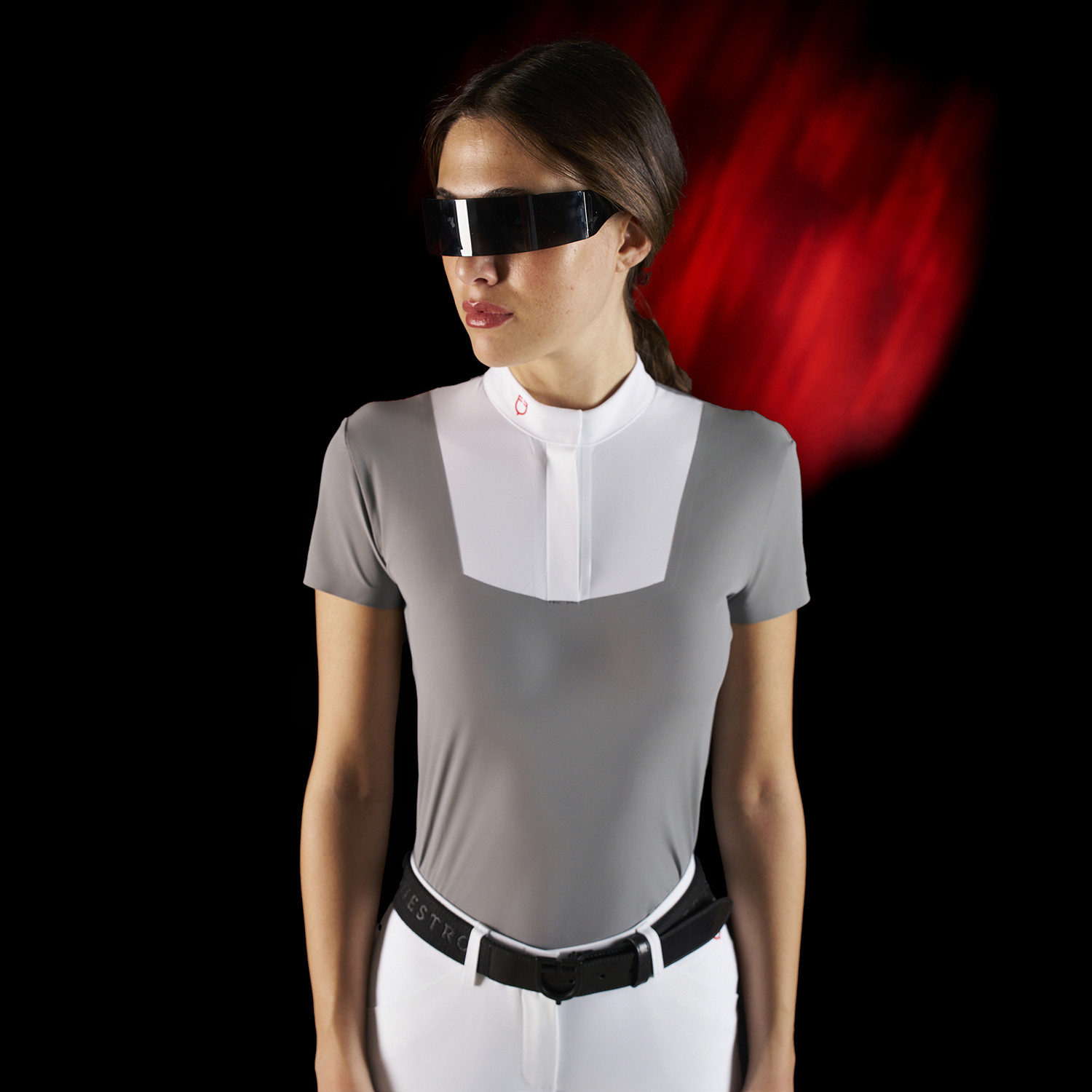 Damen-Turnierpoloshirt mit kurzen Ärmeln und Knöpfen