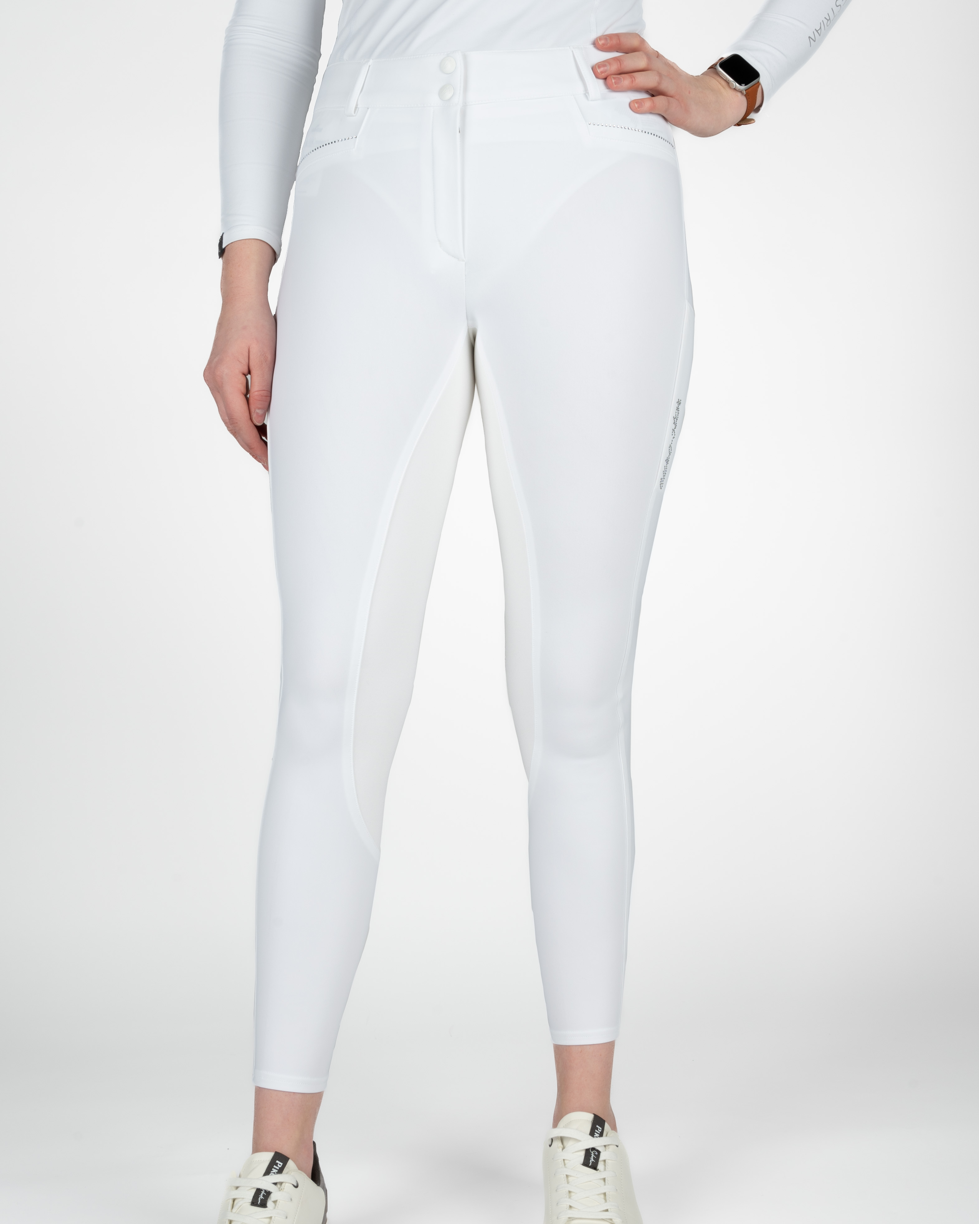 Ladies riding breeches Arielle full seat in white