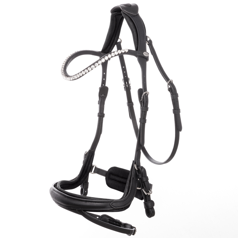 Bridle oiled leather "Caliano Via" close-comb.