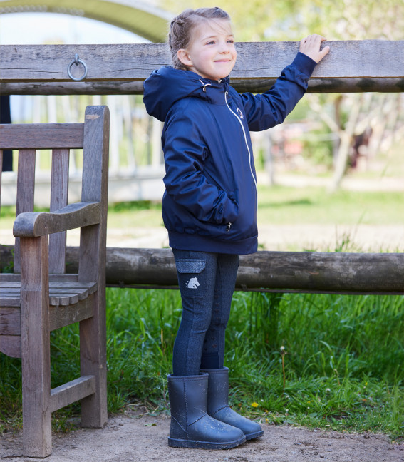 Riding leggings cargo kids Gwen full grip in anthracite