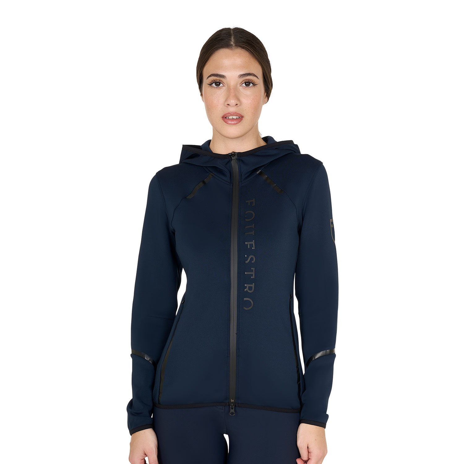 Technisches Damen-Jersey-Sweatshirt mit Reißverschluss