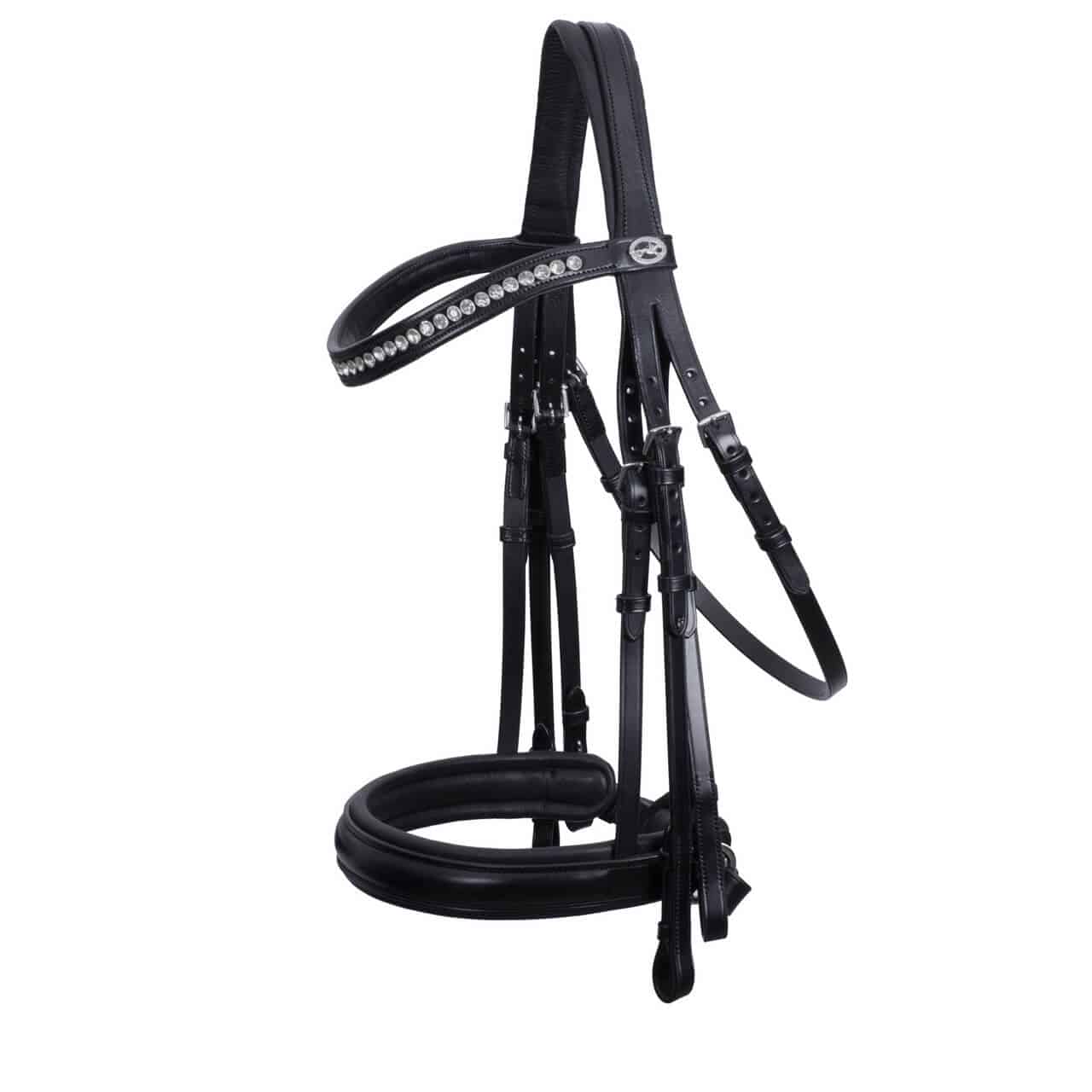 Barcelona curb bit in black/silver
