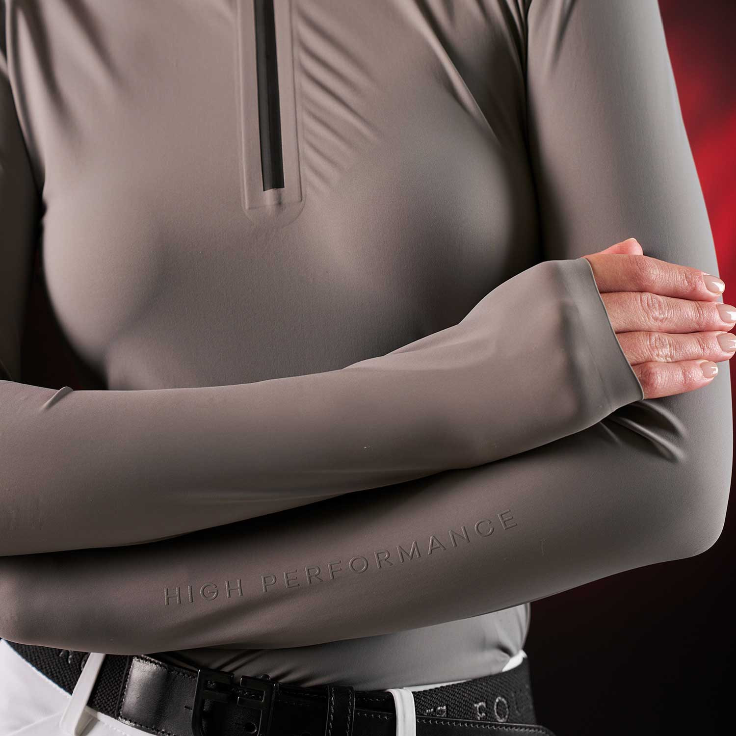 Ridertechnology Turnier-Polo-Shirt Langarm mit Reißverschluss