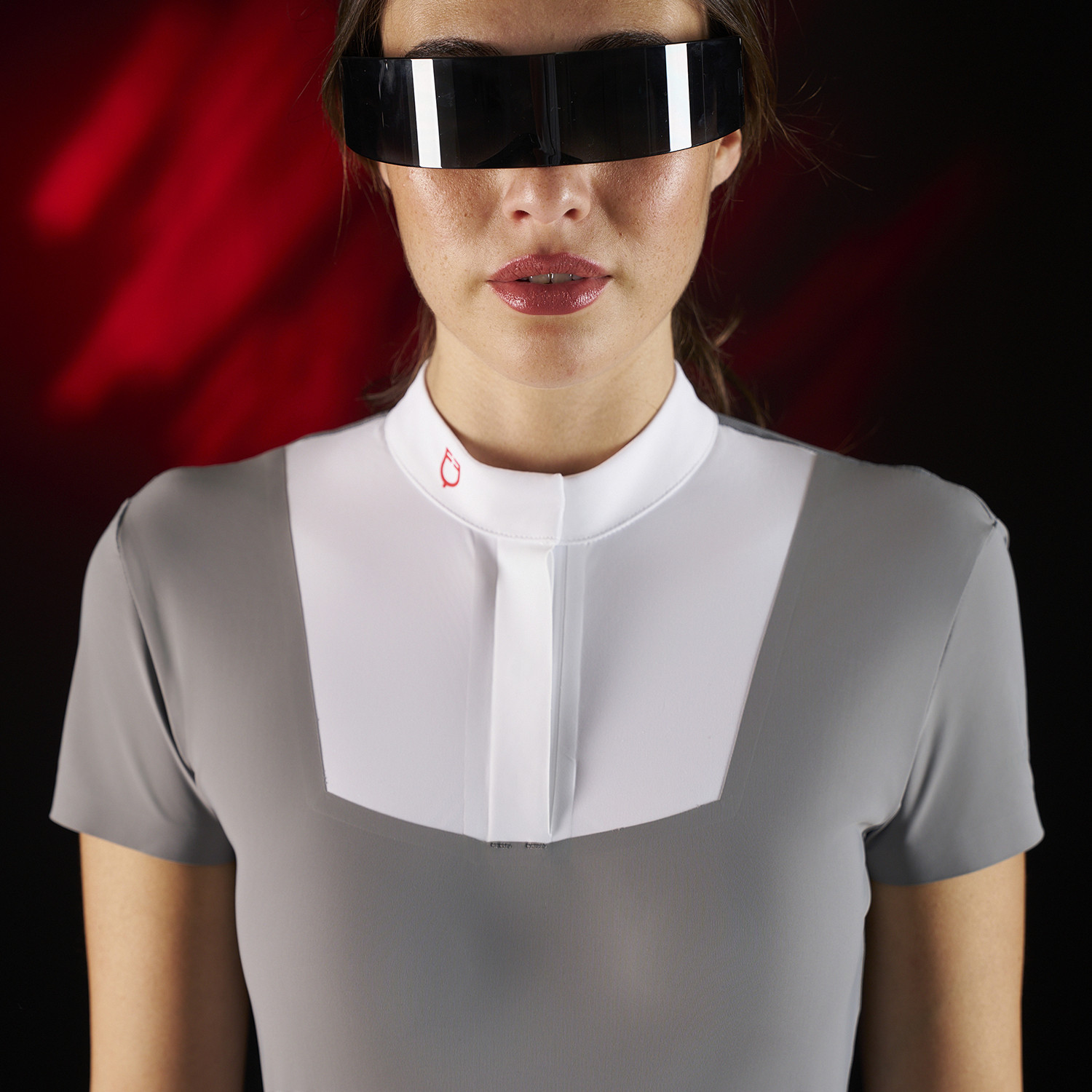 Damen-Turnierpoloshirt mit kurzen Ärmeln und Knöpfen