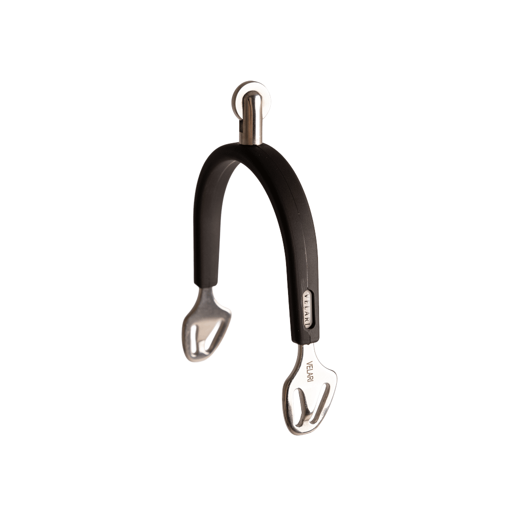 Éperons à molette inox avec caoutchouc Medium