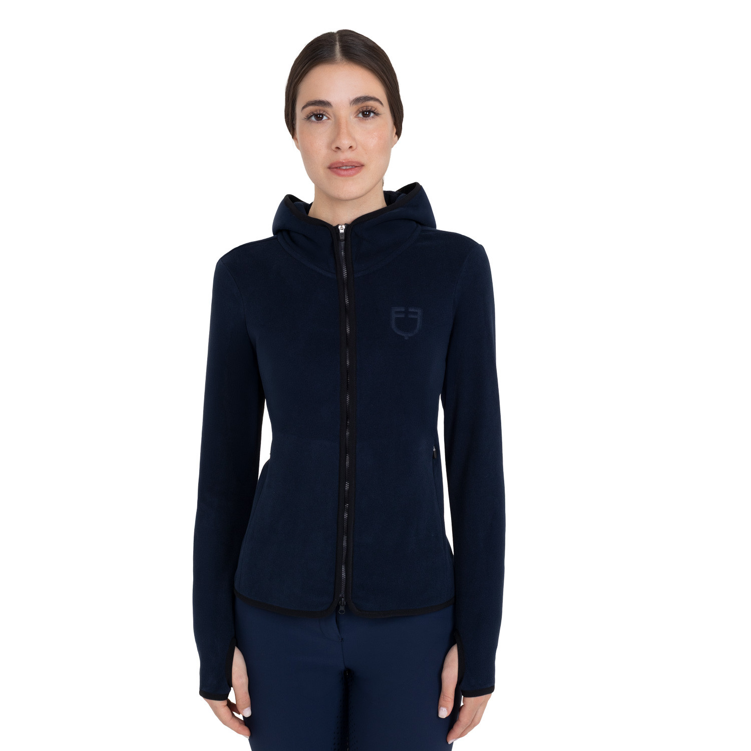 Damen-Fleece-Sweatshirt mit Reißverschluss